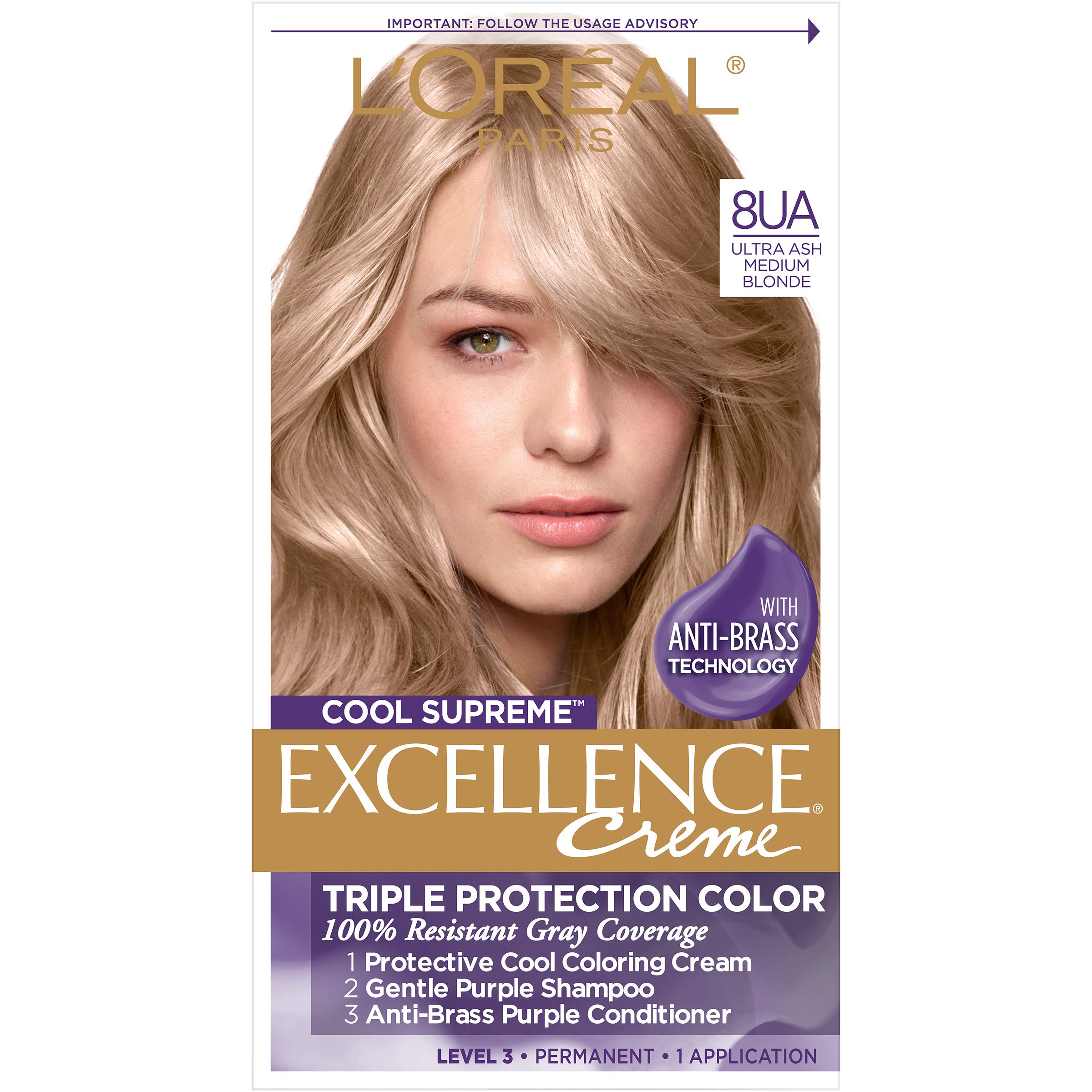 Foto 2 pulgar | Tinte De Pelo L'oréal Paris Cool Supreme Ash Ultra Ash 8.11, Paquete De 1 - Venta Internacional.