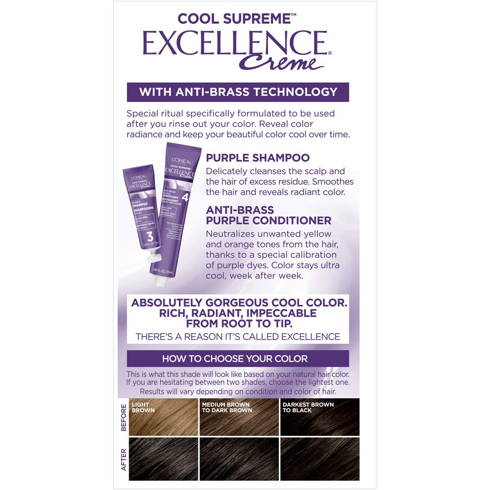 Foto 7 | Tinte De Pelo L'oréal Paris Cool Supreme Ash Ultra Ash 8.11, Paquete De 1 - Venta Internacional.