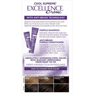 Foto 7 | Tinte De Pelo L'oréal Paris Cool Supreme Ash Ultra Ash 8.11, Paquete De 1 - Venta Internacional.