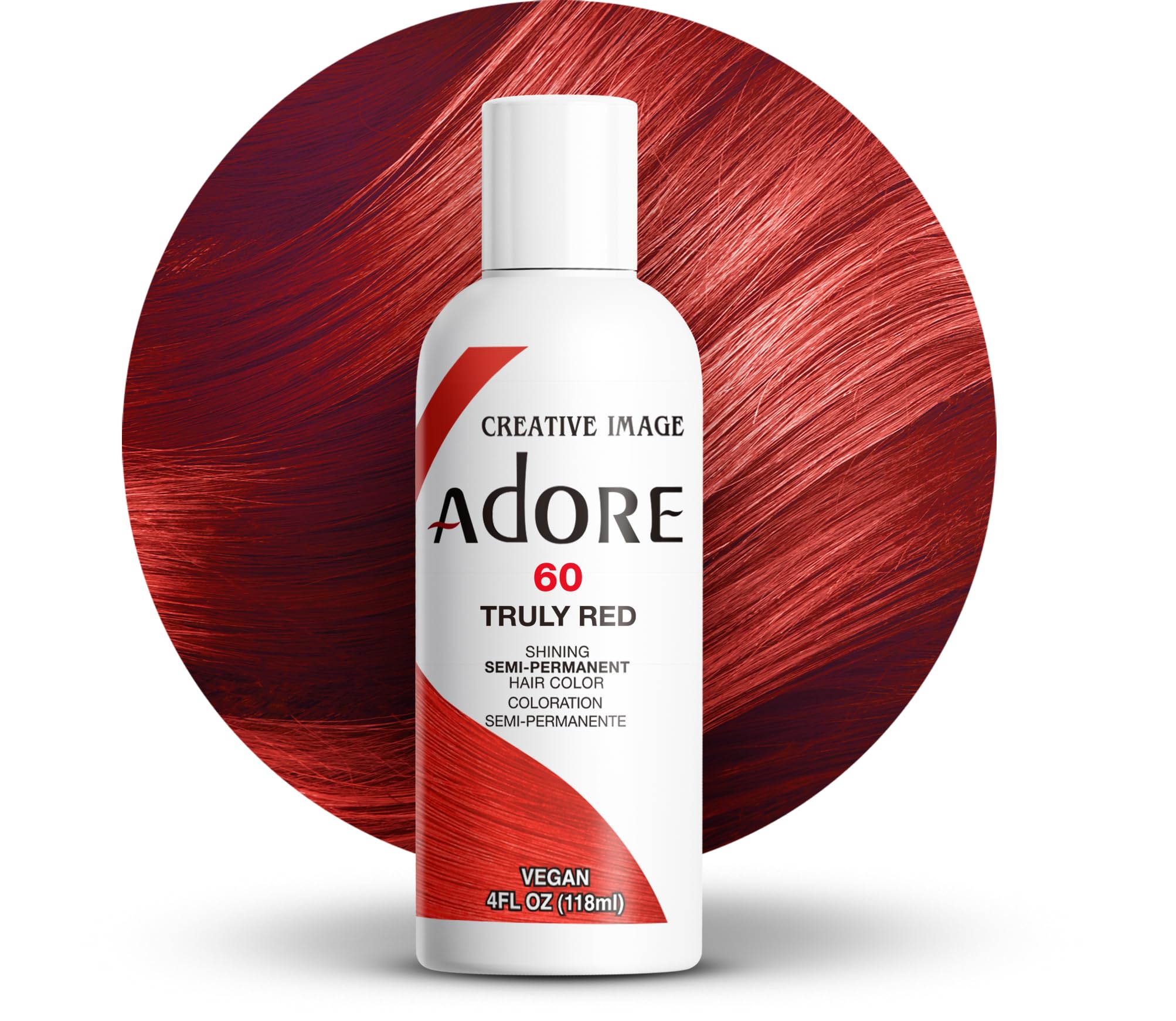 Foto 1 | Tinte Para El Cabello Adore Semi Permanent Truly Red, 120 Ml, Vegano, Libre De Crueldad - Venta Internacional.