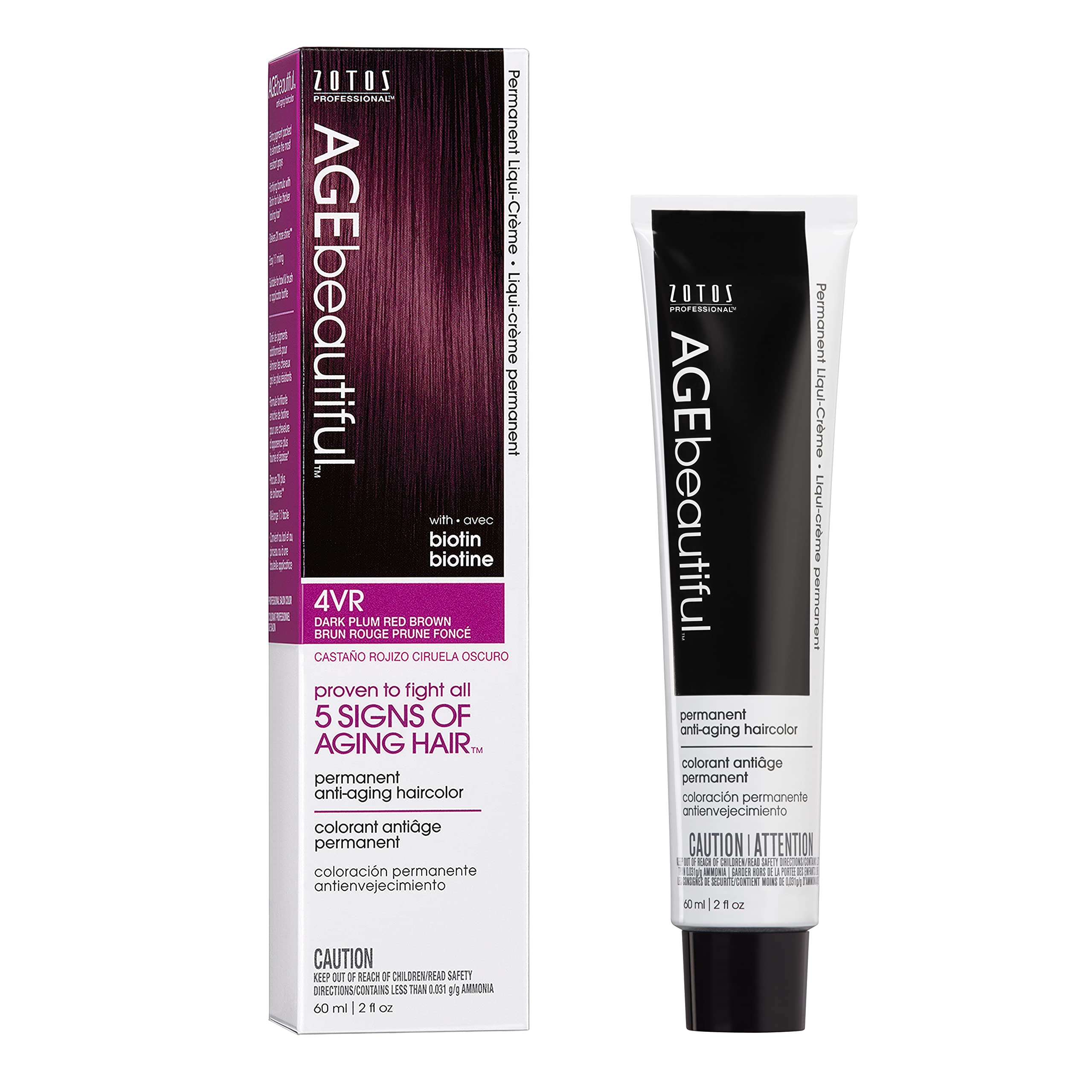 Color De Cabello Age Beautiful Liqui Creme 4vr Ciruela Oscuro Rojo Marrón - Venta Internacional.