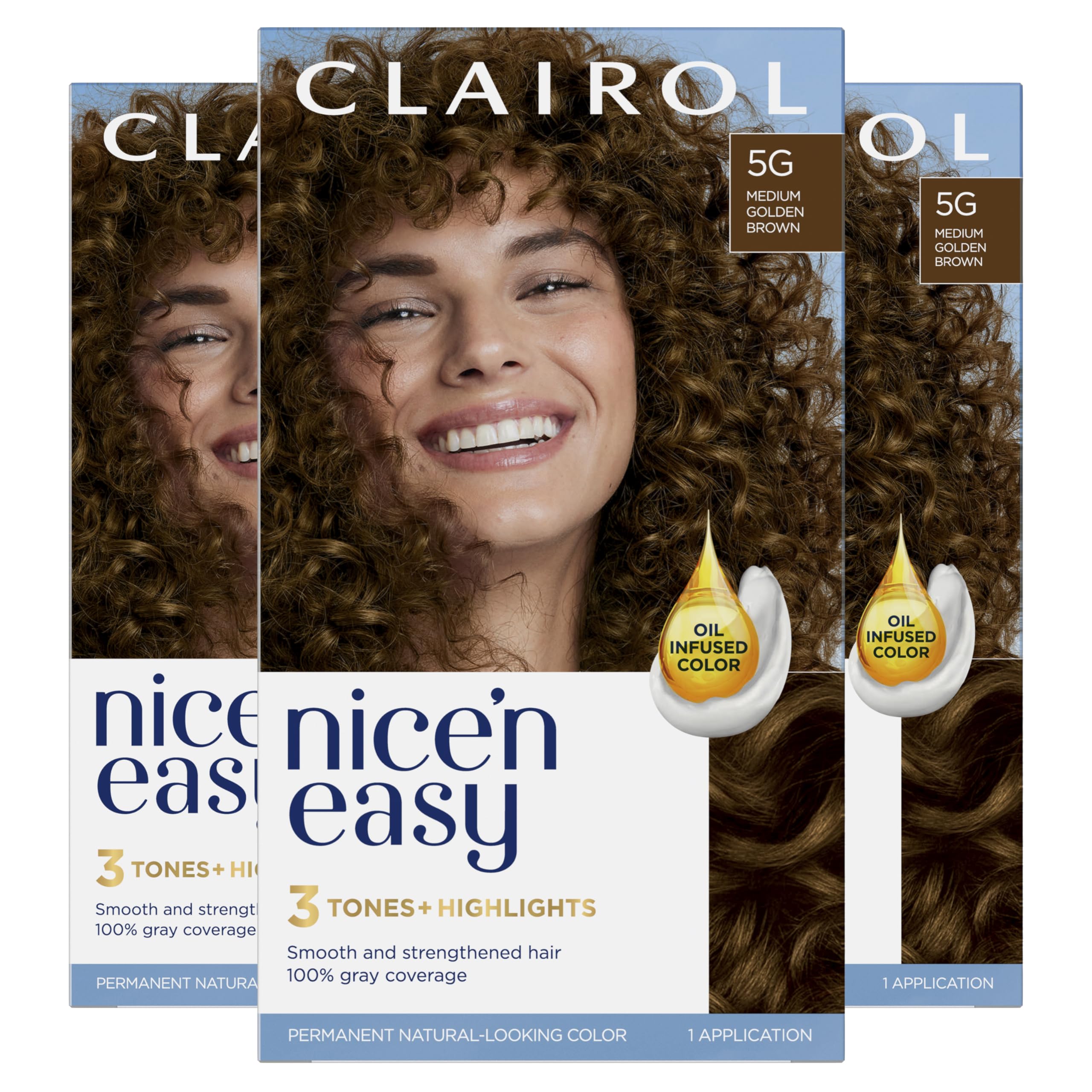 Foto 2 pulgar | Tinte Para El Cabello Clairol Nice'n Easy 5g Medium Golden Brown, Paquete De 3 Unidades - Venta Internacional.