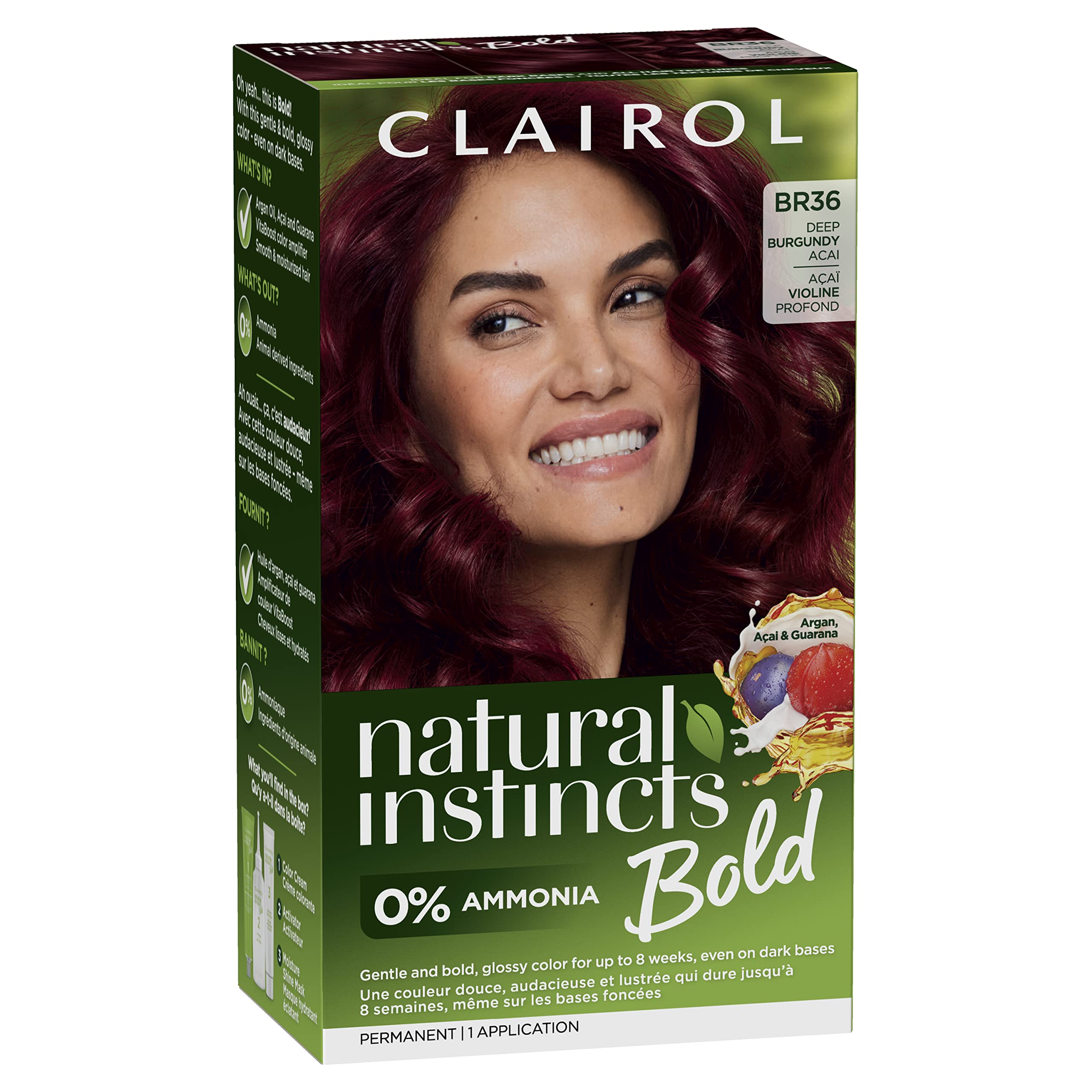 Foto 2 pulgar | Tinte Para El Cabello Clairol Natural Instincts Bold Br36 Deep Burgundy - Venta Internacional.