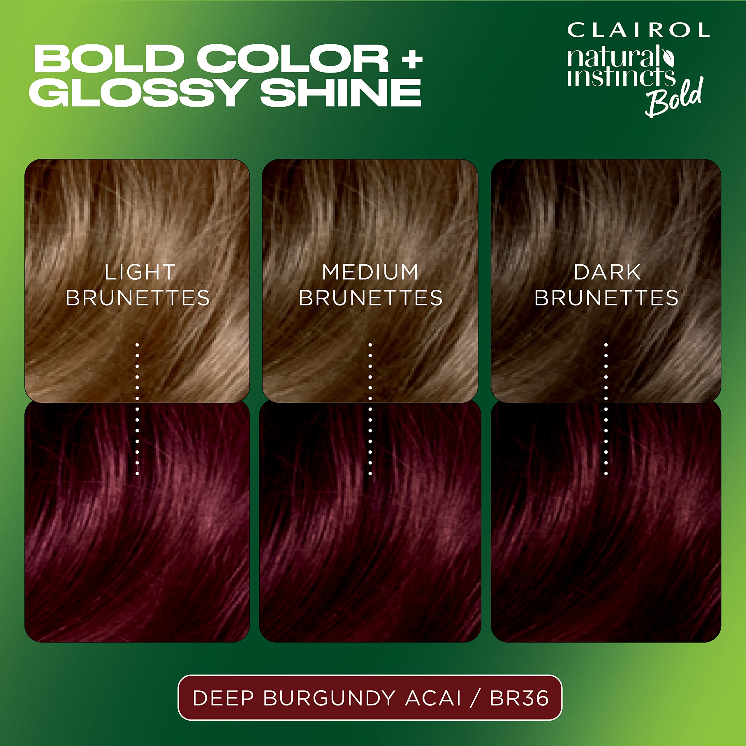 Foto 3 pulgar | Tinte Para El Cabello Clairol Natural Instincts Bold Br36 Deep Burgundy - Venta Internacional.