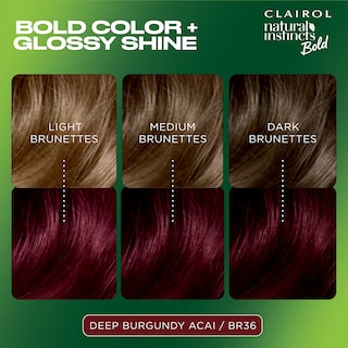 Foto 2 | Tinte Para El Cabello Clairol Natural Instincts Bold Br36 Deep Burgundy - Venta Internacional.