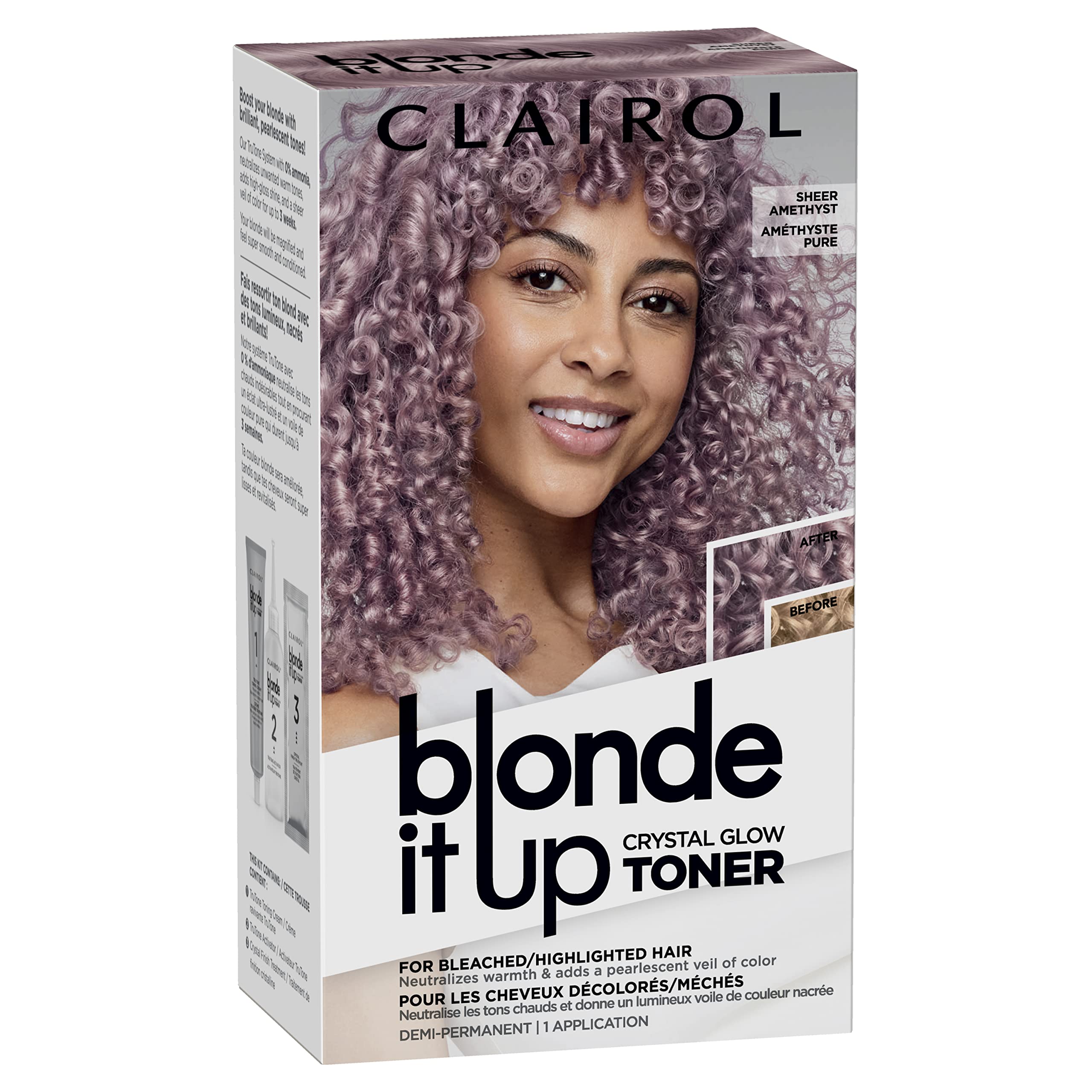 Tinte Para El Cabello Clairol Blonde It Up Crystal Glow Toners Amethyst - Venta Internacional.