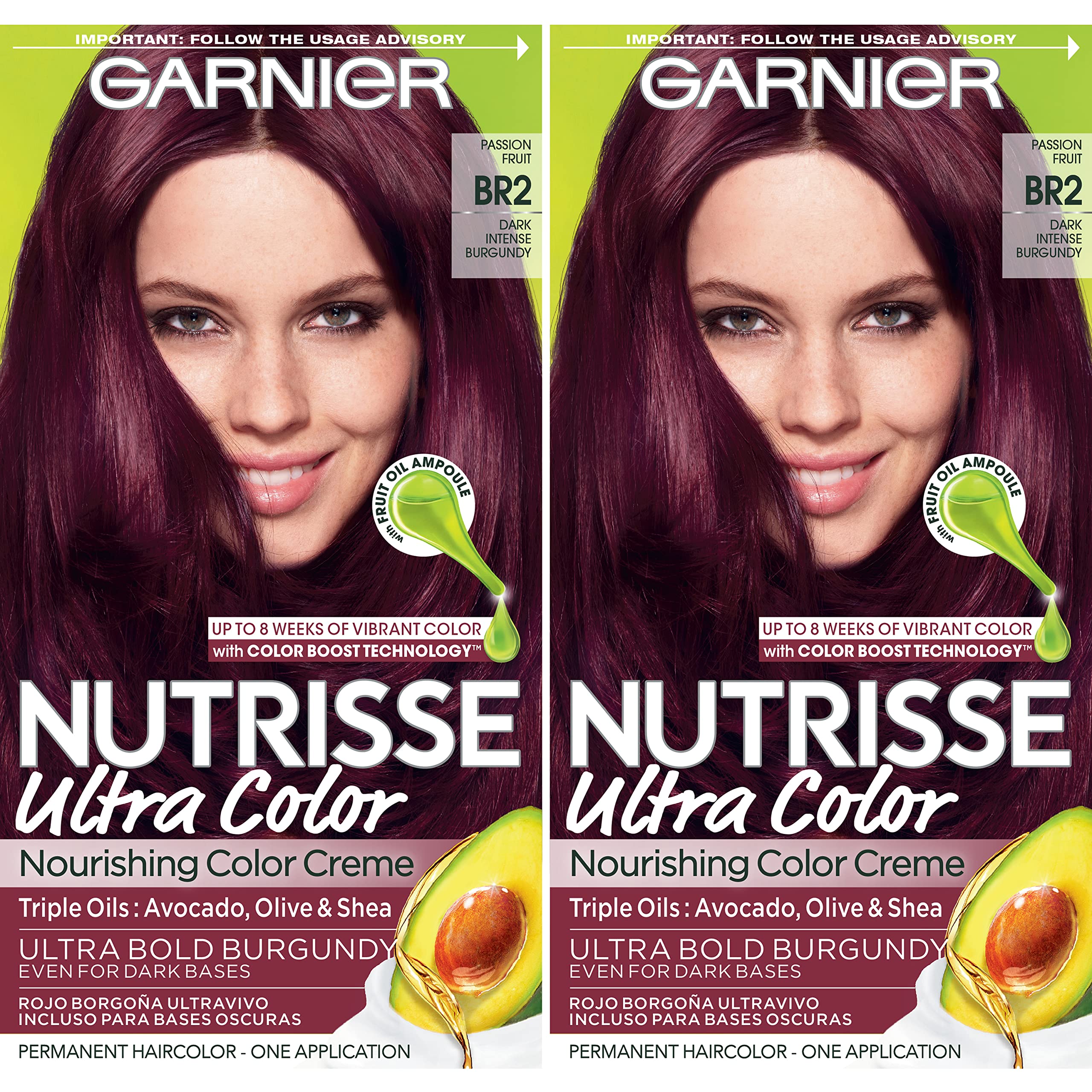 Foto 2 pulgar | Tinte Para El Cabello Garnier Nutrisse Ultra Color Br2 Dark Intense Burgundy - Venta Internacional.