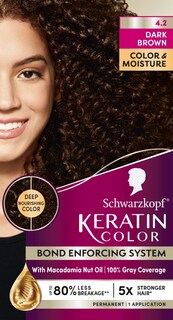 Foto 7 | Crema Para El Cabello Schwarzkopf Keratin Color 4.2 Dark Brown - Venta Internacional.