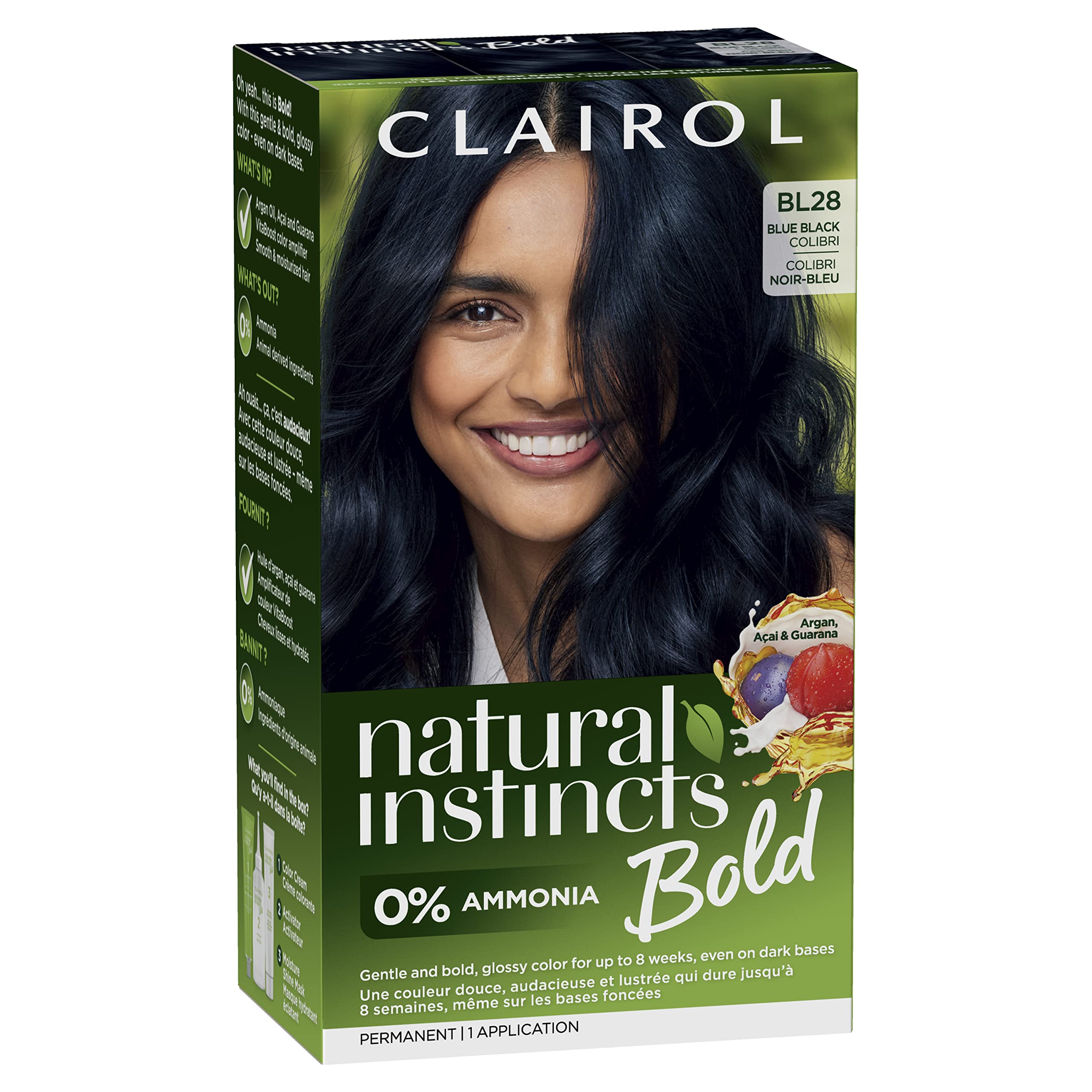 Foto 2 pulgar | Tinte Para El Cabello Clairol Natural Instincts Bold Bl28 Azul Negro - Venta Internacional.