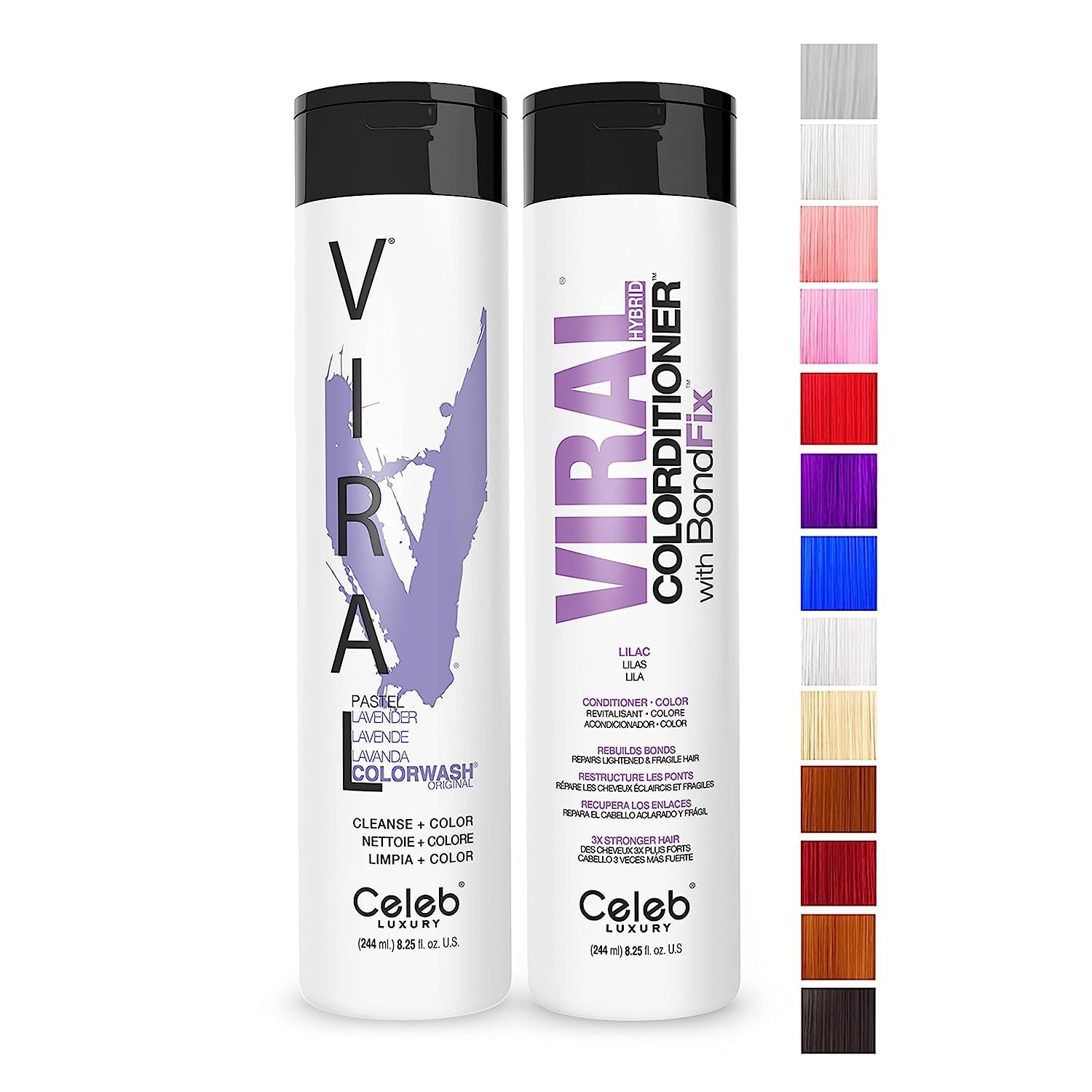 Dúo De Tintes Para El Cabello Celeb Luxury Viral Lavanda Y Lila - Venta Internacional.