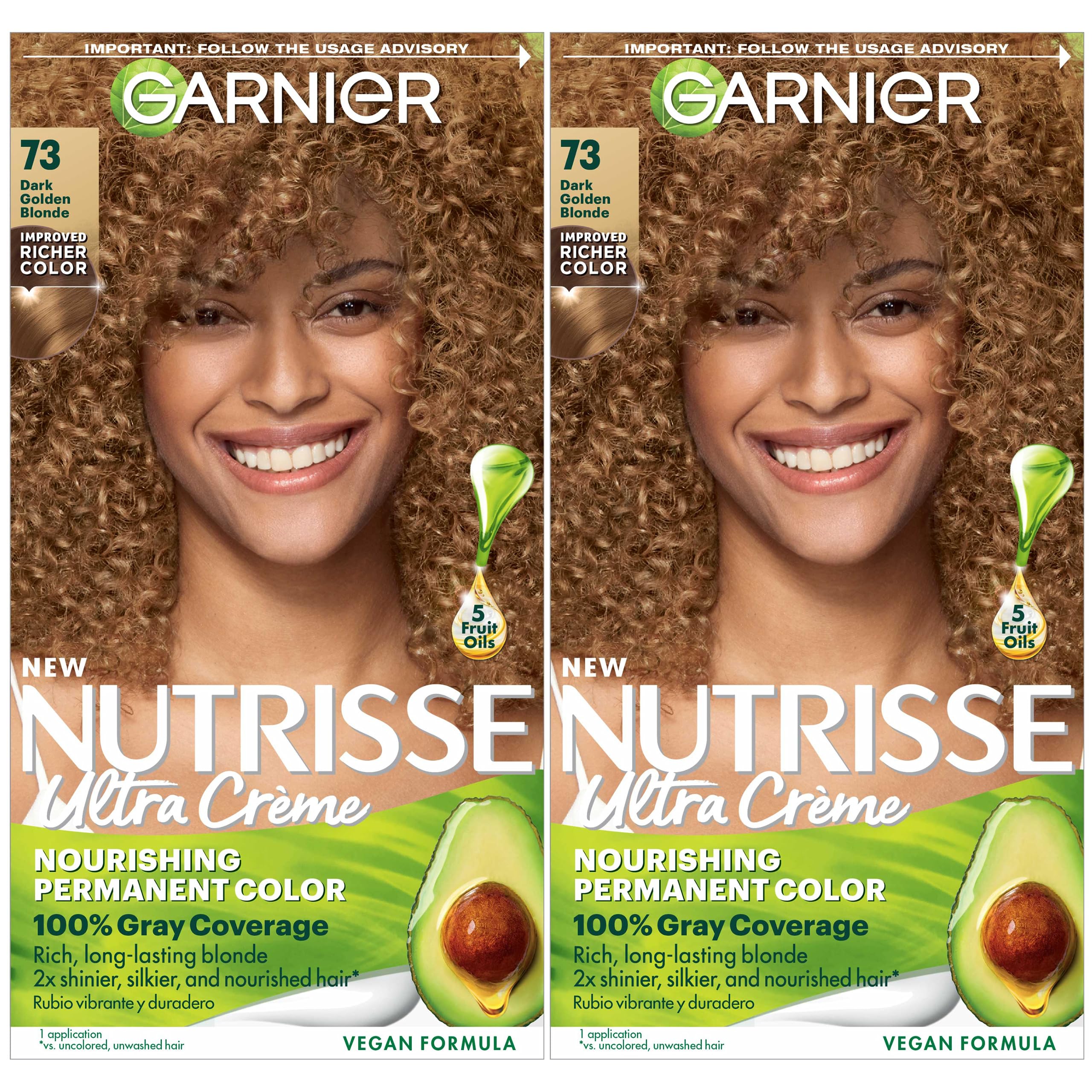 Foto 2 pulgar | Tinte Para El Cabello Garnier Nutrisse Nourishing Creme 73 Dark Golden Blonde - Venta Internacional.