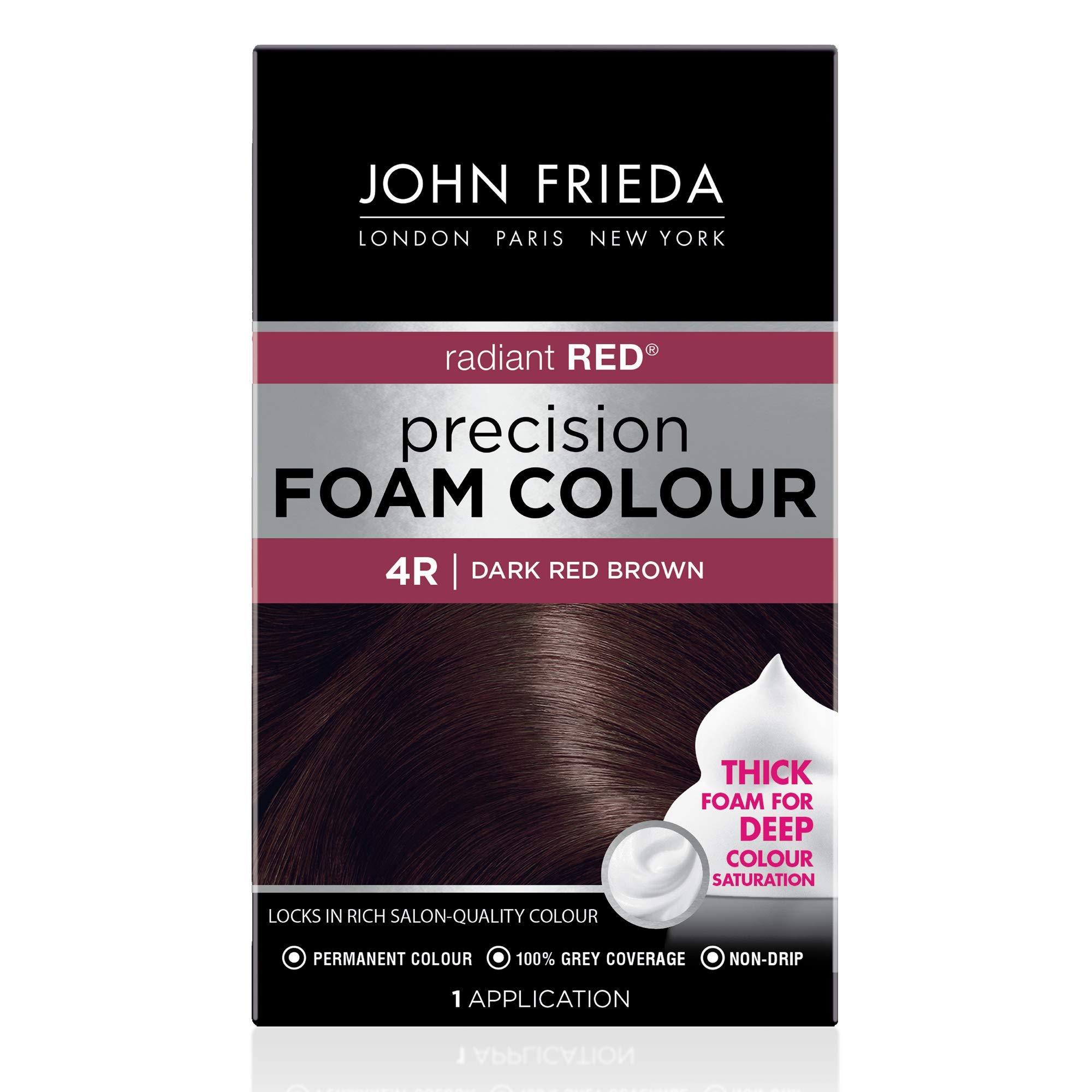 Tinte Para El Cabello John Frieda Precision Foam Colour Dark Red Brown 4r - Venta Internacional.