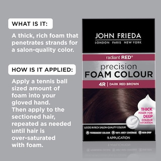 Foto 2 | Tinte Para El Cabello John Frieda Precision Foam Colour Dark Red Brown 4r - Venta Internacional.