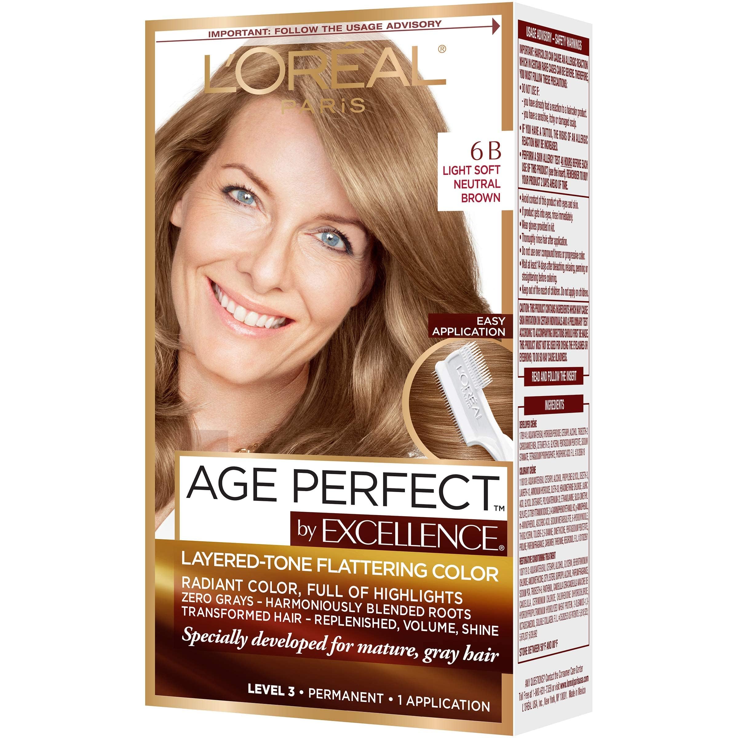 Tinte De Pelo L'oreal Paris Excellence Age Perfect 6b Castaño Claro - Venta Internacional.