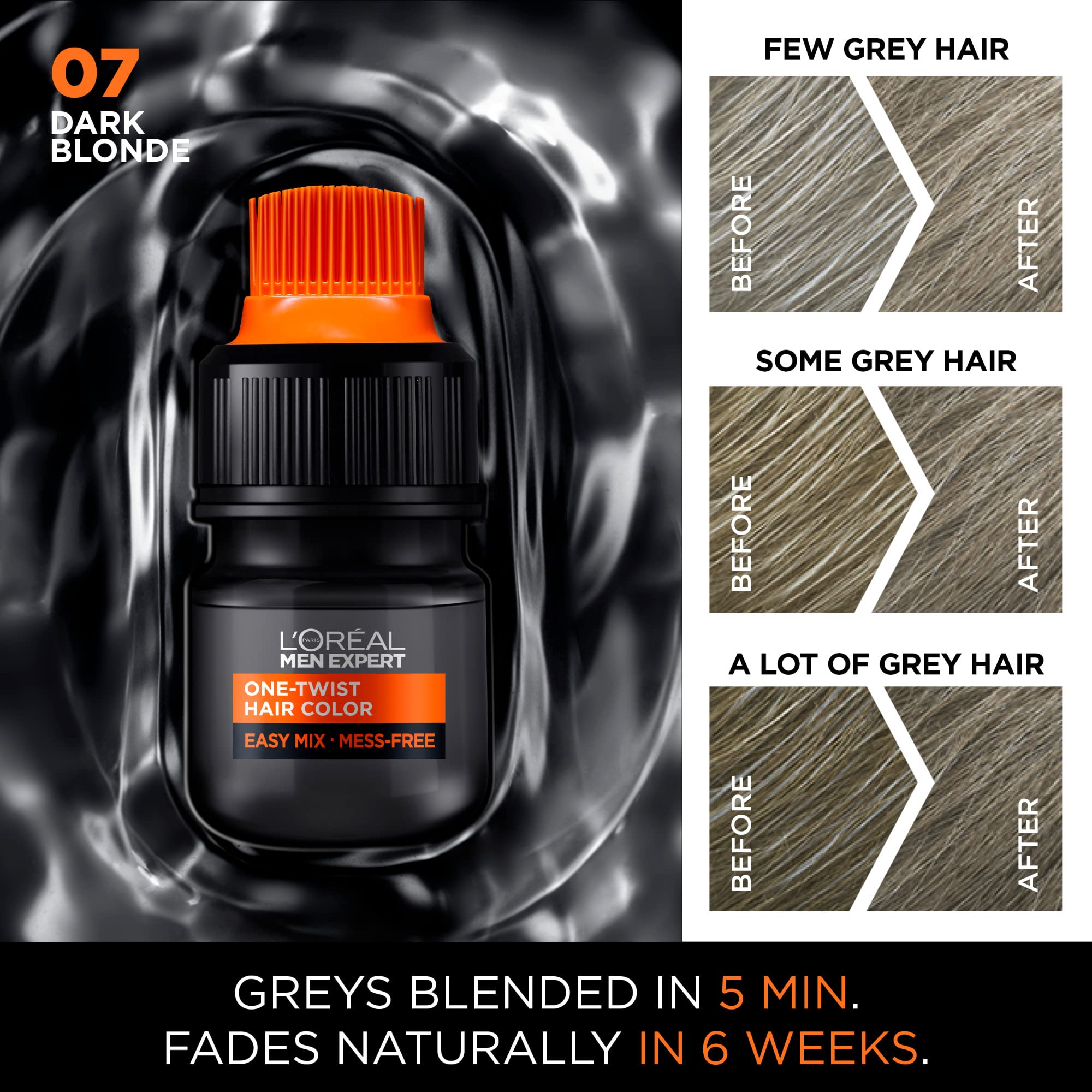 Foto 4 pulgar | Tinte Para El Cabello L'oréal Paris Men Expert One Twist Dark Blonde 07 - Venta Internacional.