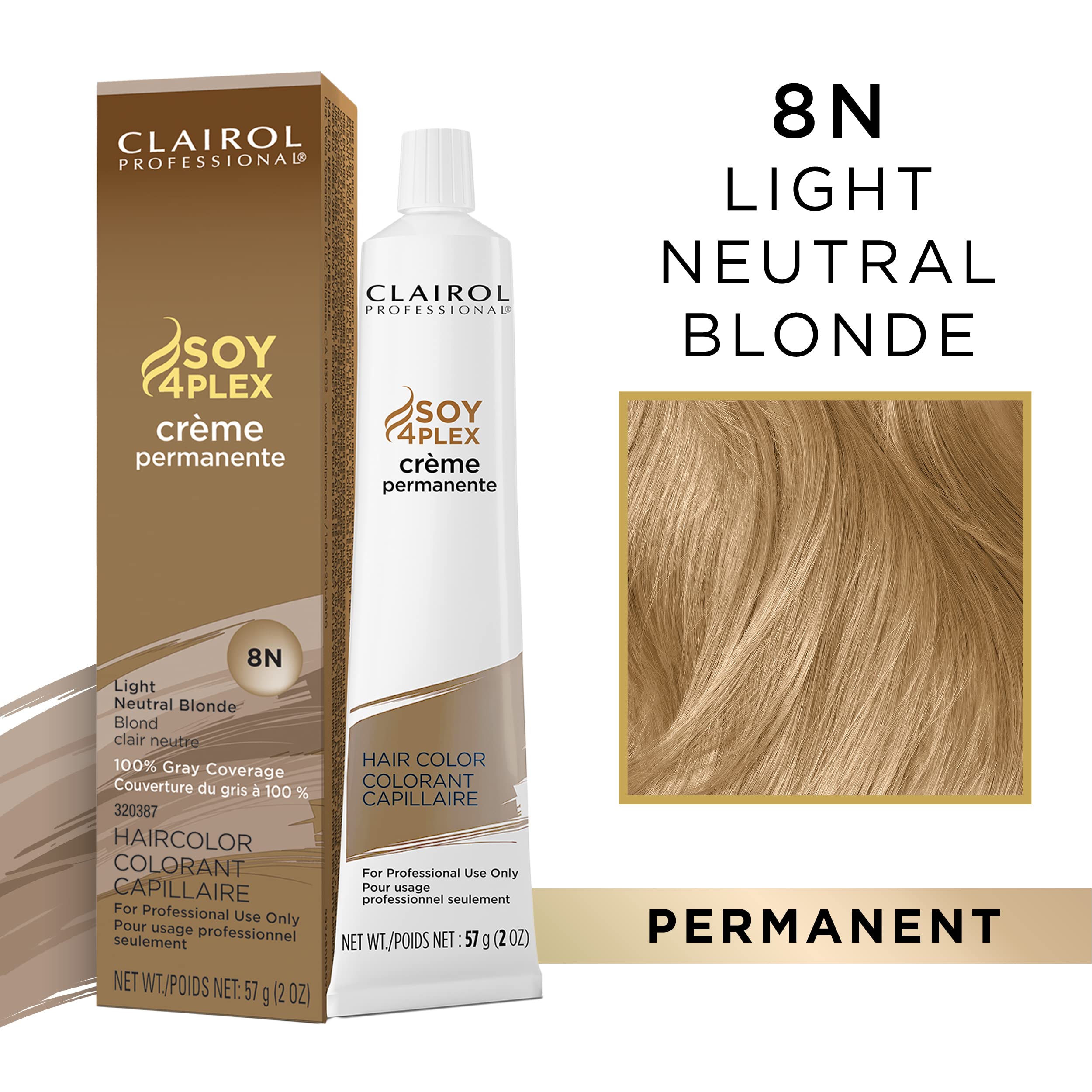 Foto 3 pulgar | Tinte Para El Cabello Clairol Professional Permanent Crème 8n Light Blonde - Venta Internacional.