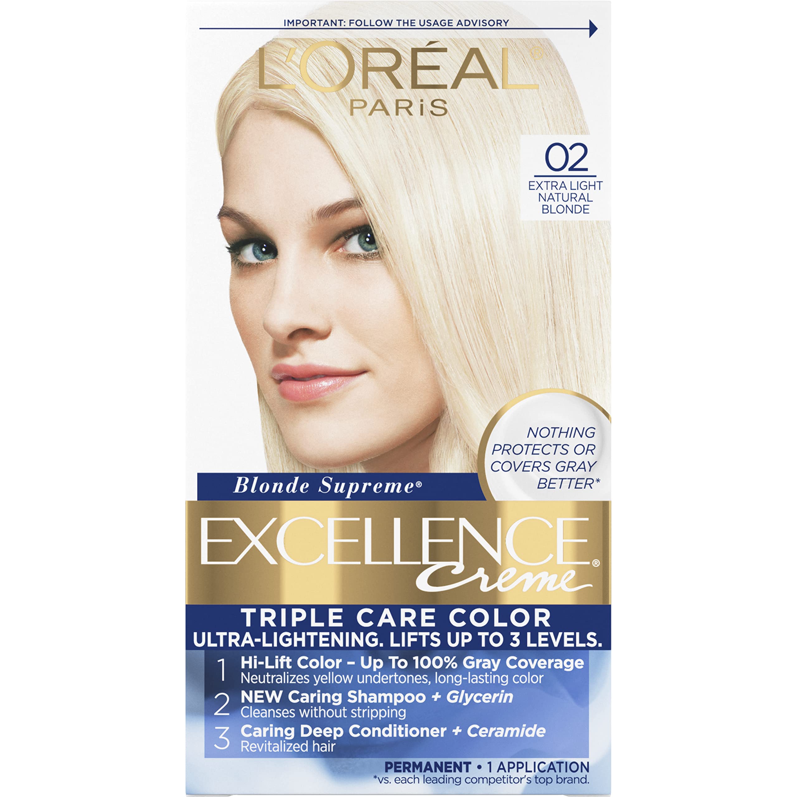 Foto 2 pulgar | Tinte De Pelo L'oreal Paris Excellence Creme 02 Extra Light Blonde - Venta Internacional.