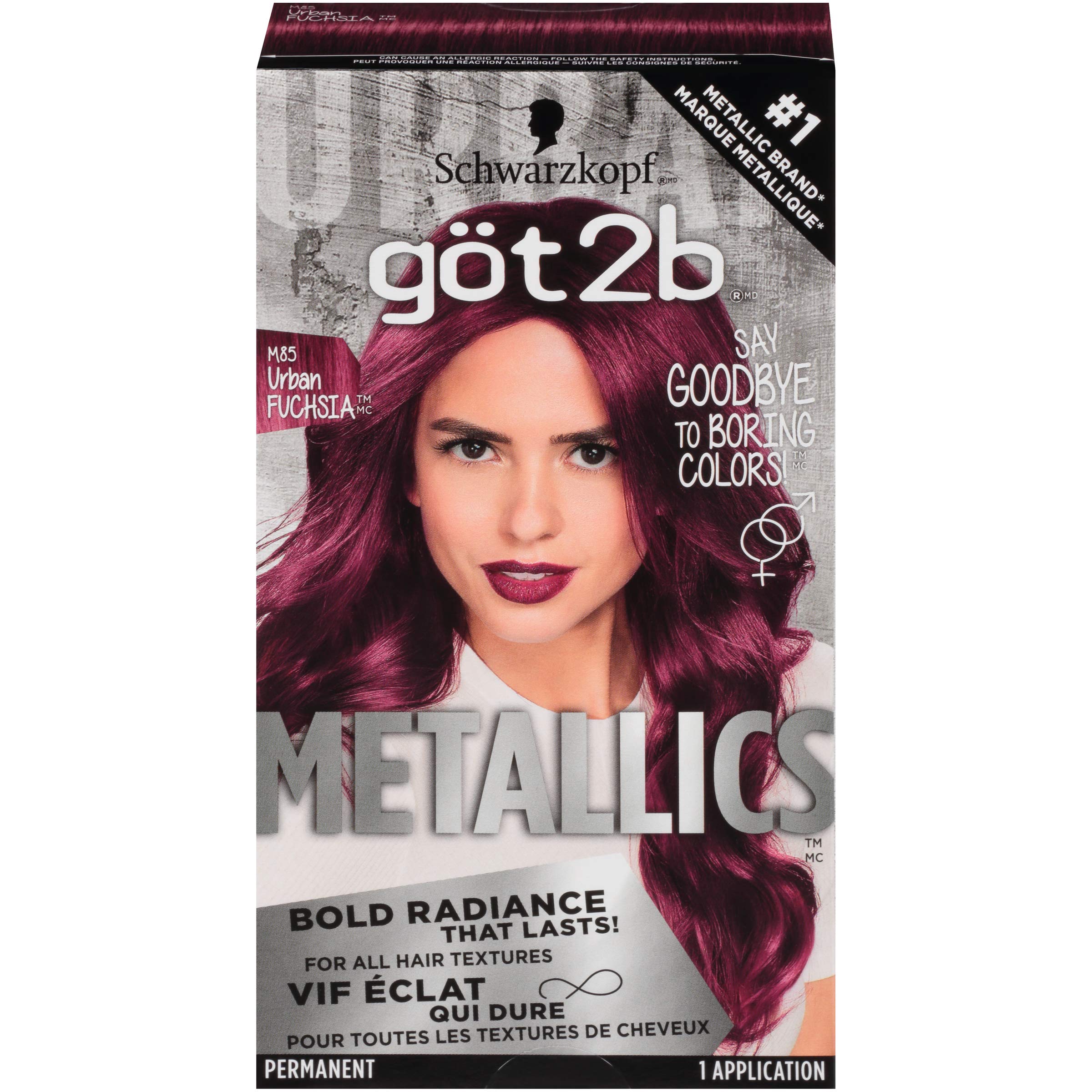 Foto 2 pulgar | Tinte De Pelo Got2b Metallics Permanent M85 Urban Fuchsia - Venta Internacional.