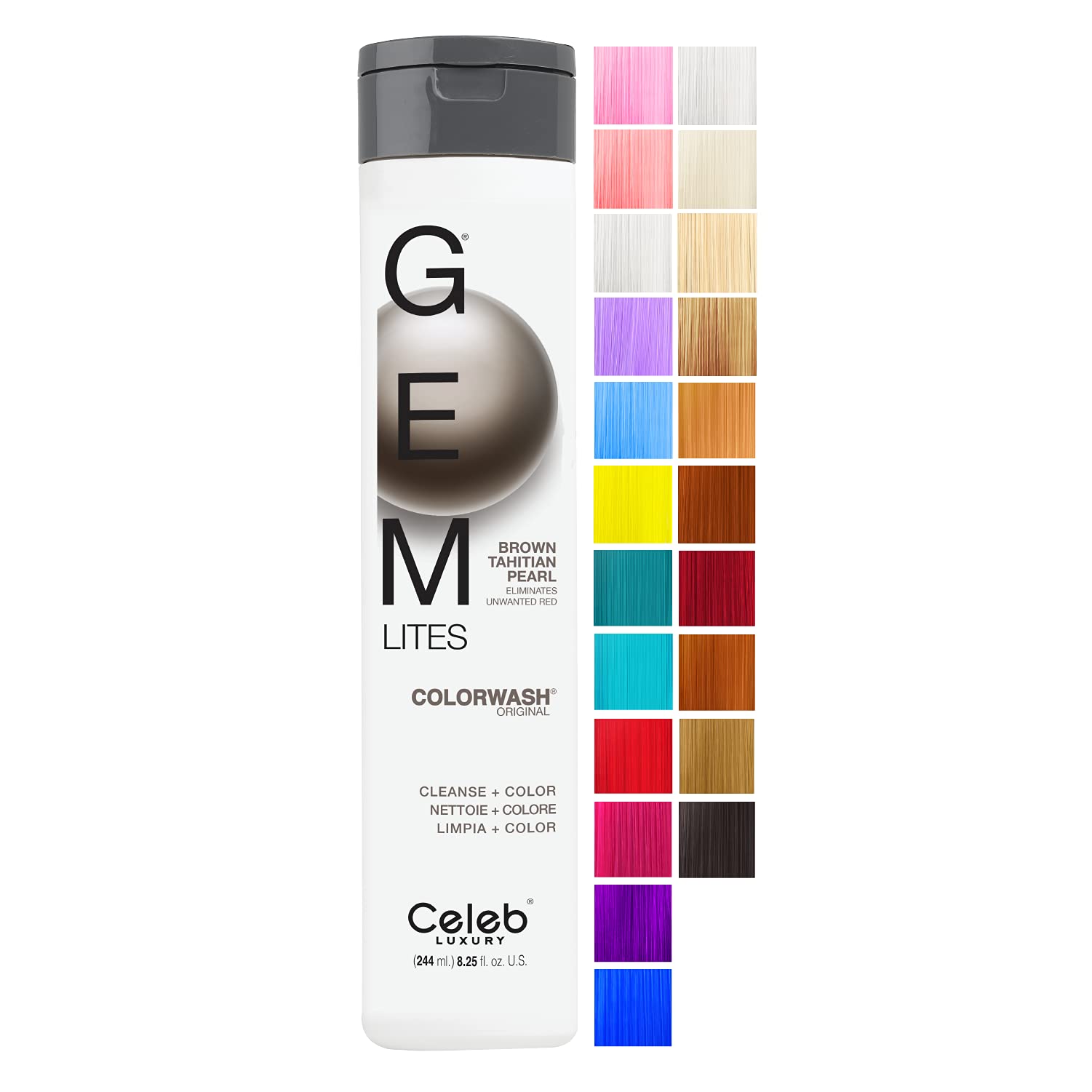 Champú Celeb Luxury Gem Lites Colorwash Brown Tahitian Pearl - Venta Internacional.