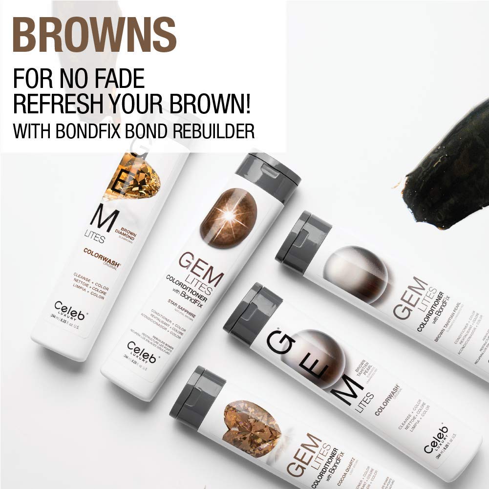 Foto 7 pulgar | Champú Celeb Luxury Gem Lites Colorwash Brown Tahitian Pearl - Venta Internacional.