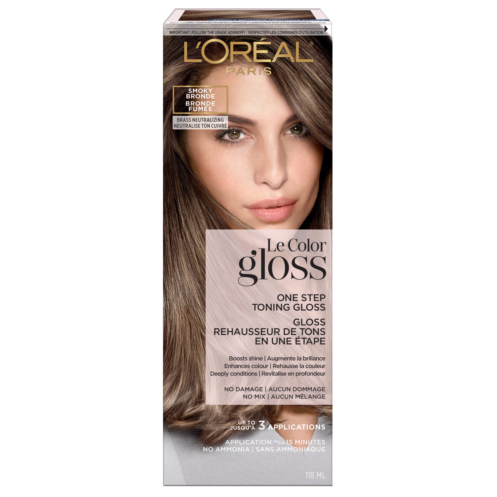 Foto 2 pulgar | Brillo Para El Cabello L'oreal Paris Le Color Gloss Smoky Bronde 120 Ml - Venta Internacional.