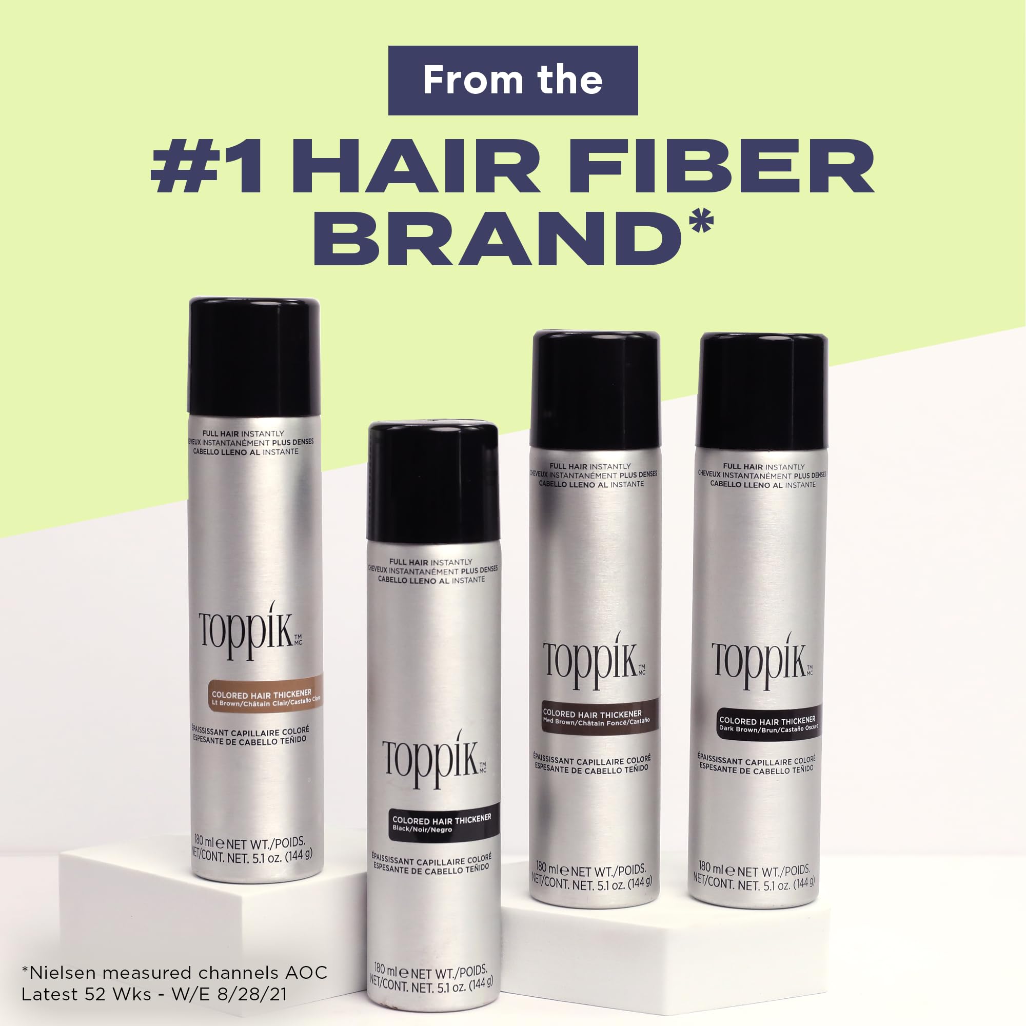 Foto 4 pulgar | Espray Espesante Para Cabello Toppik, Color Marrón Medio, 150 Ml - Venta Internacional.