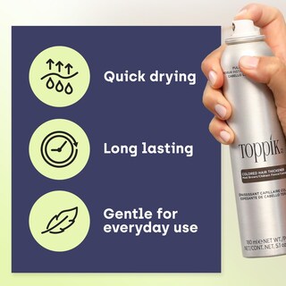 Foto 4 | Espray Espesante Para Cabello Toppik, Color Marrón Medio, 150 Ml - Venta Internacional.