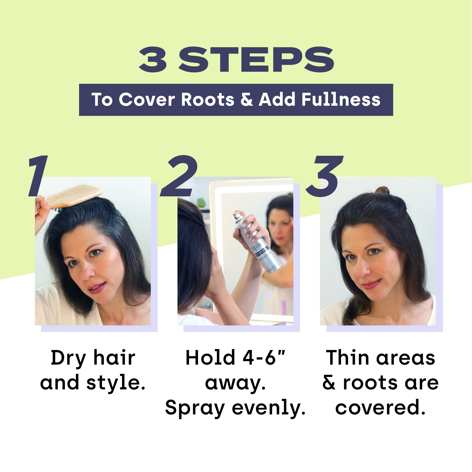 Foto 6 pulgar | Espray Espesante Para Cabello Toppik, Color Marrón Medio, 150 Ml - Venta Internacional.