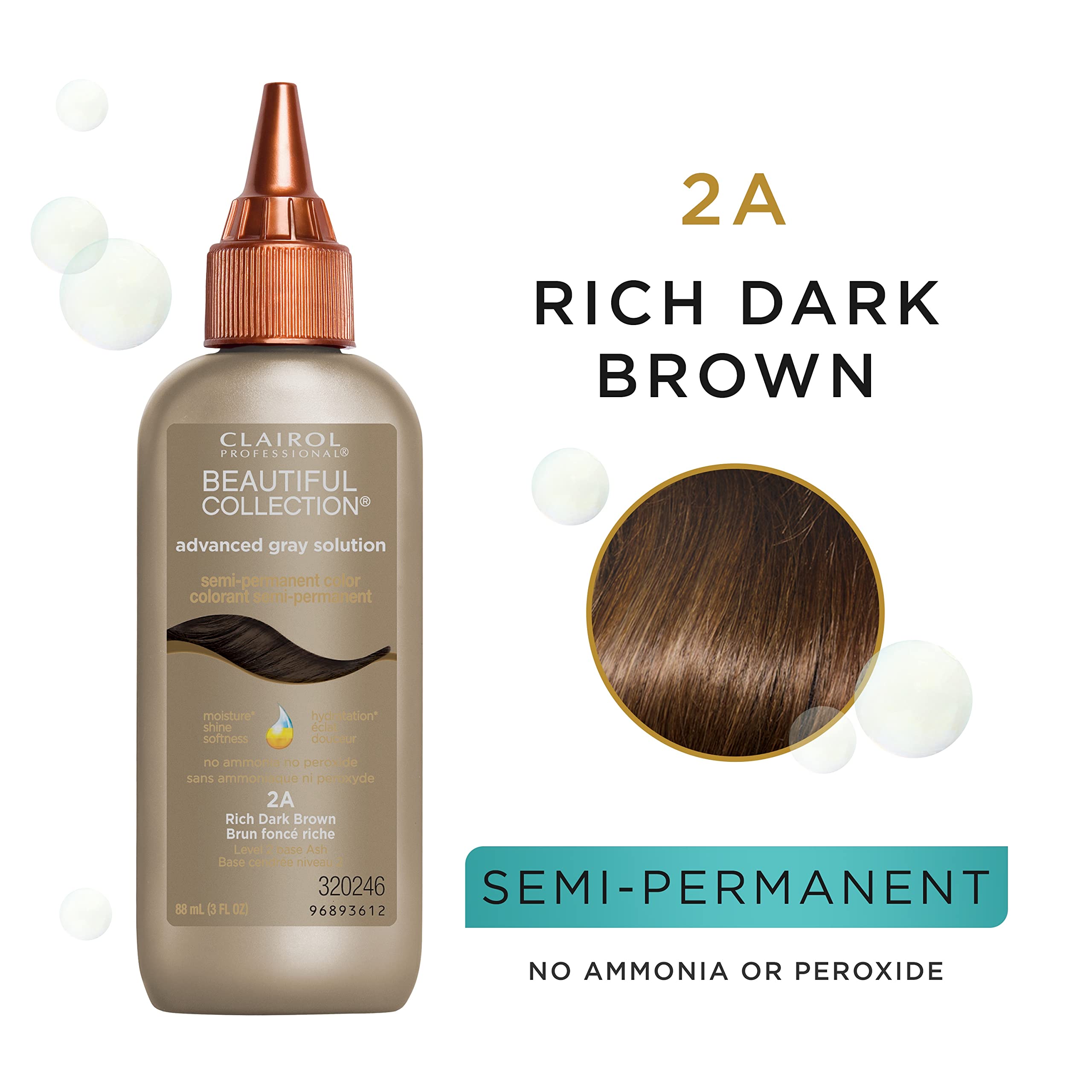 Foto 3 pulgar | Tinte De Pelo Clairol Professional Beautiful Advanced 2a Brown - Venta Internacional.