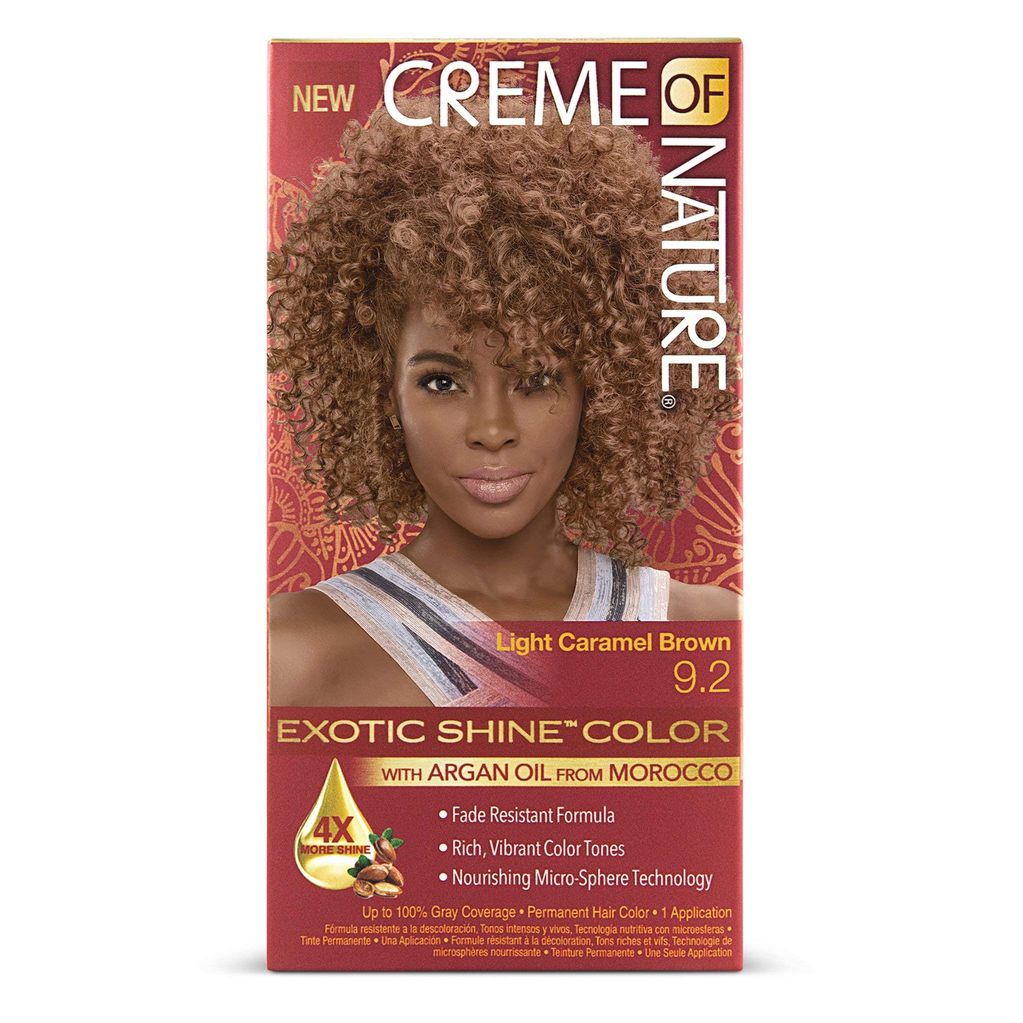 Foto 2 pulgar | Color De Cabello Creme Of Nature Exotic Shine 9.2 Marrón Caramelo Claro - Venta Internacional.