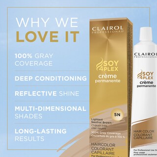 Foto 3 | Tinte Para El Cabello Clairol Professional Permanent 5n, Marrón Neutro Más Claro - Venta Internacional.
