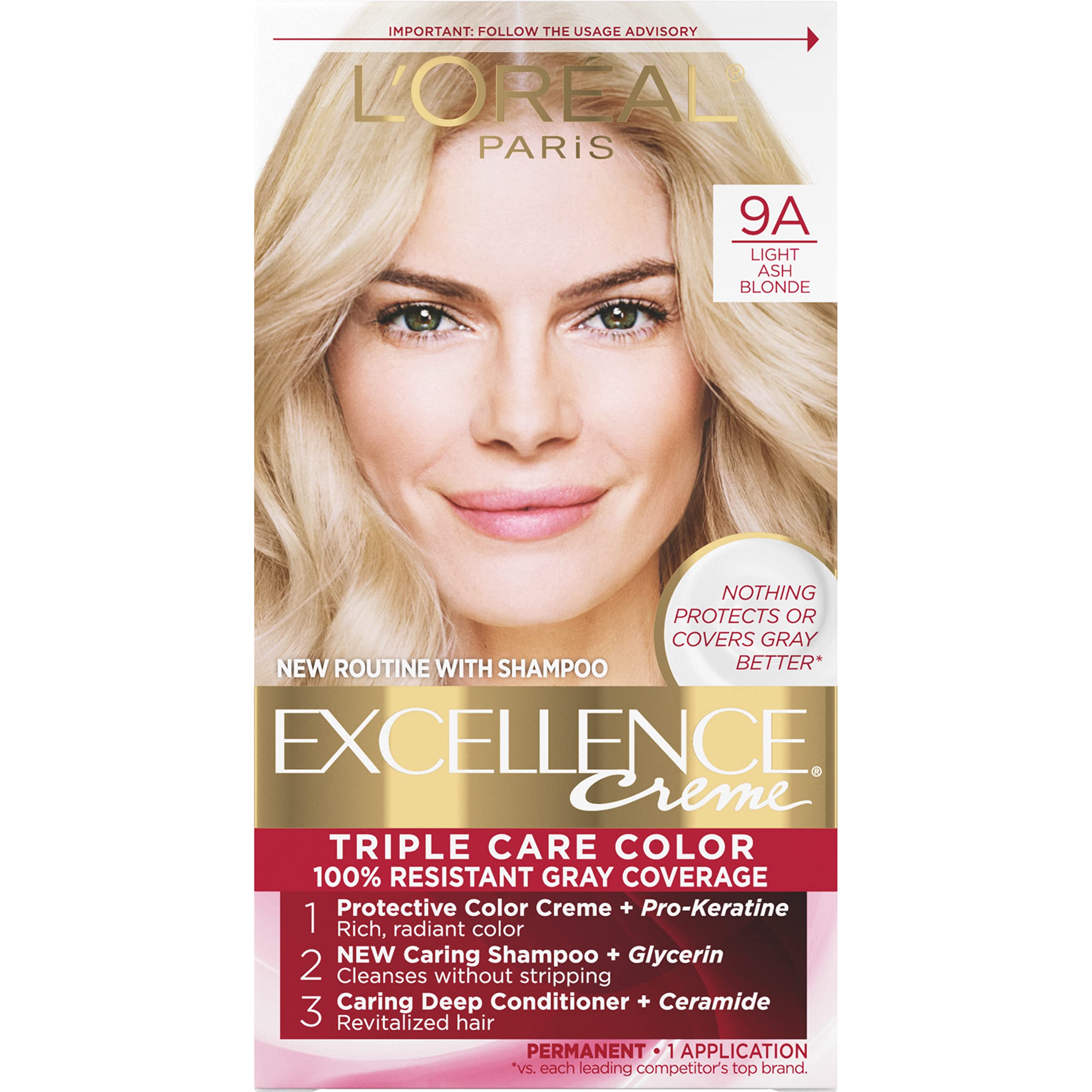 Foto 2 pulgar | Tinte De Pelo L'oreal Paris Excellence Creme 9a Rubio Ceniza Claro - Venta Internacional.