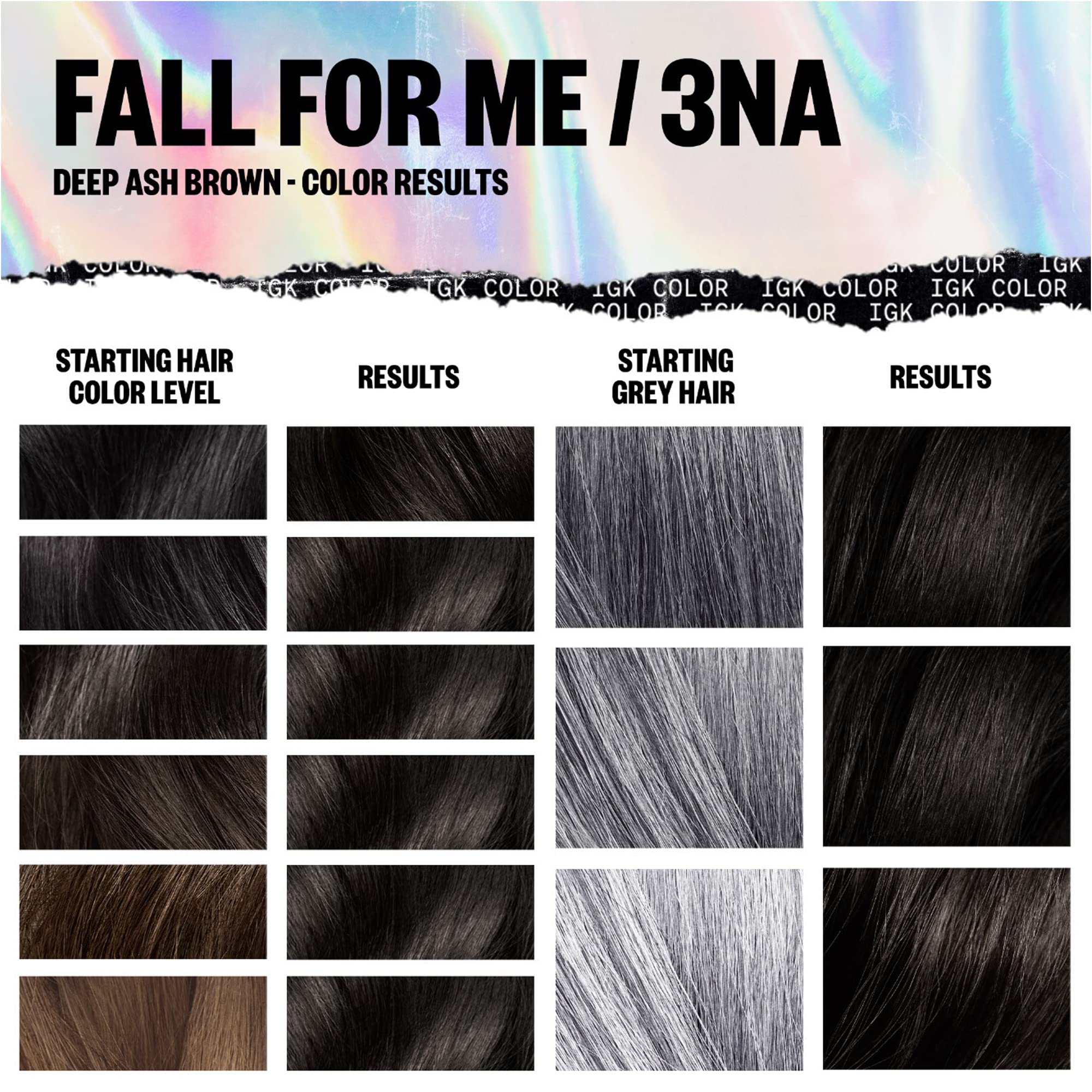 Foto 5 pulgar | Kit De Coloración De Cabello Igk Fall For Me Deep Ash Brown 3na 140 Ml - Venta Internacional.