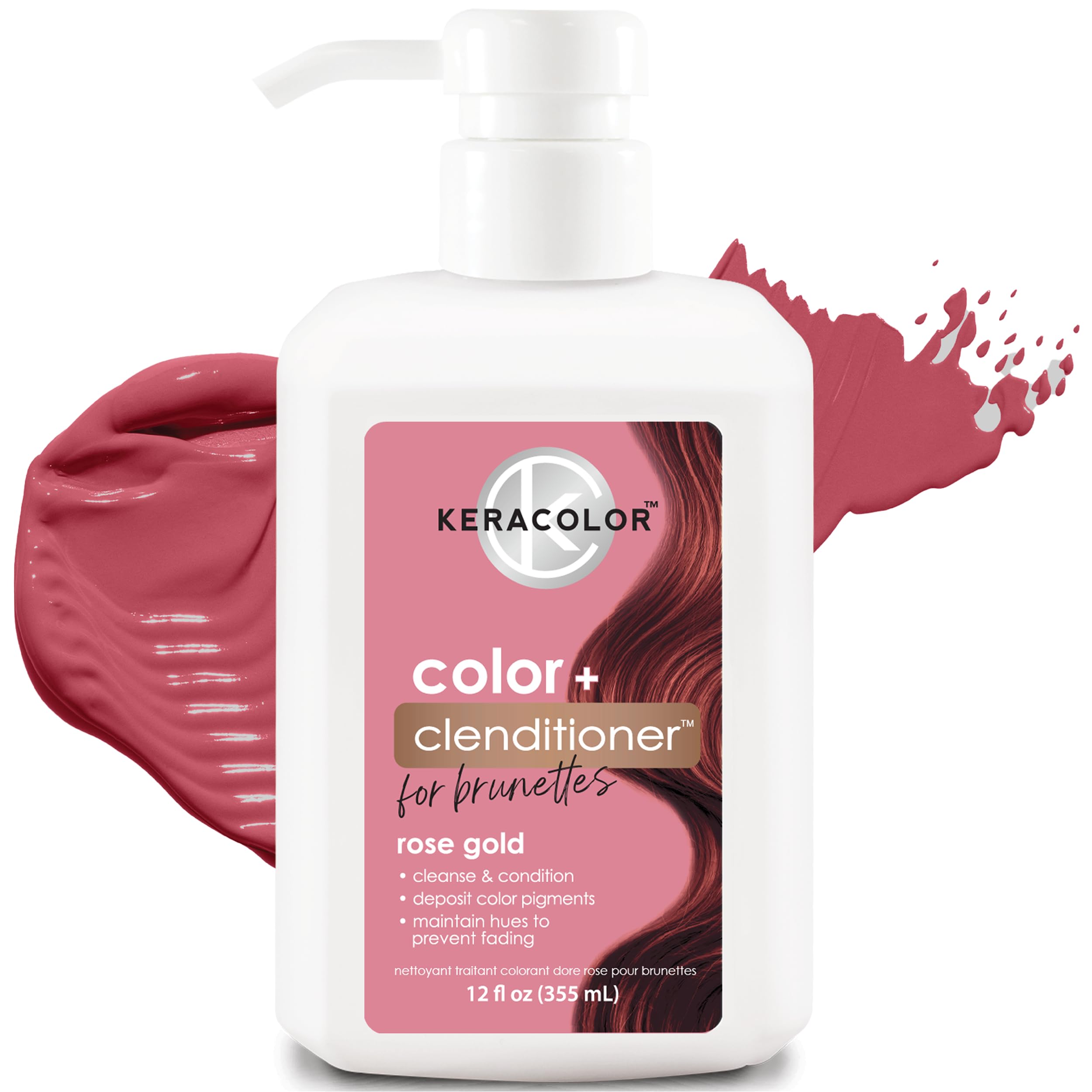 Foto 2 pulgar | Tinte Para El Cabello Keracolor Clenditioner Rose Gold Para Morenas 350 Ml - Venta Internacional.