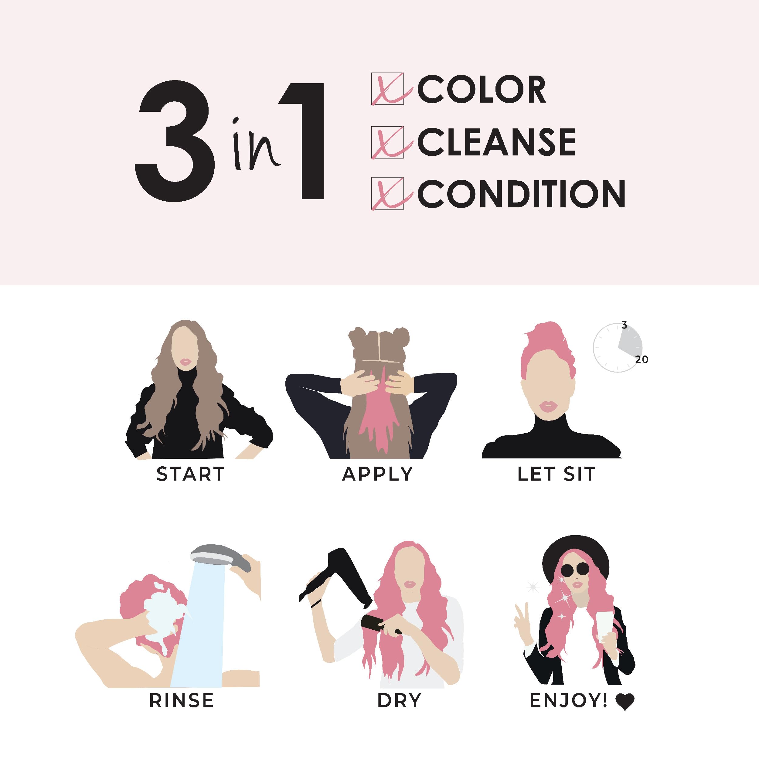 Foto 4 pulgar | Tinte Para El Cabello Keracolor Clenditioner Rose Gold Para Morenas 350 Ml - Venta Internacional.