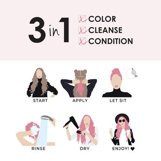 Foto 3 | Tinte Para El Cabello Keracolor Clenditioner Rose Gold Para Morenas 350 Ml - Venta Internacional.