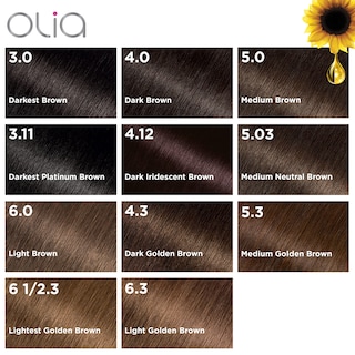 Foto 6 | Color De Cabello Garnier Olia Sin Amoniaco 4.0 Marrón Oscuro, Paquete De 2 - Venta Internacional.