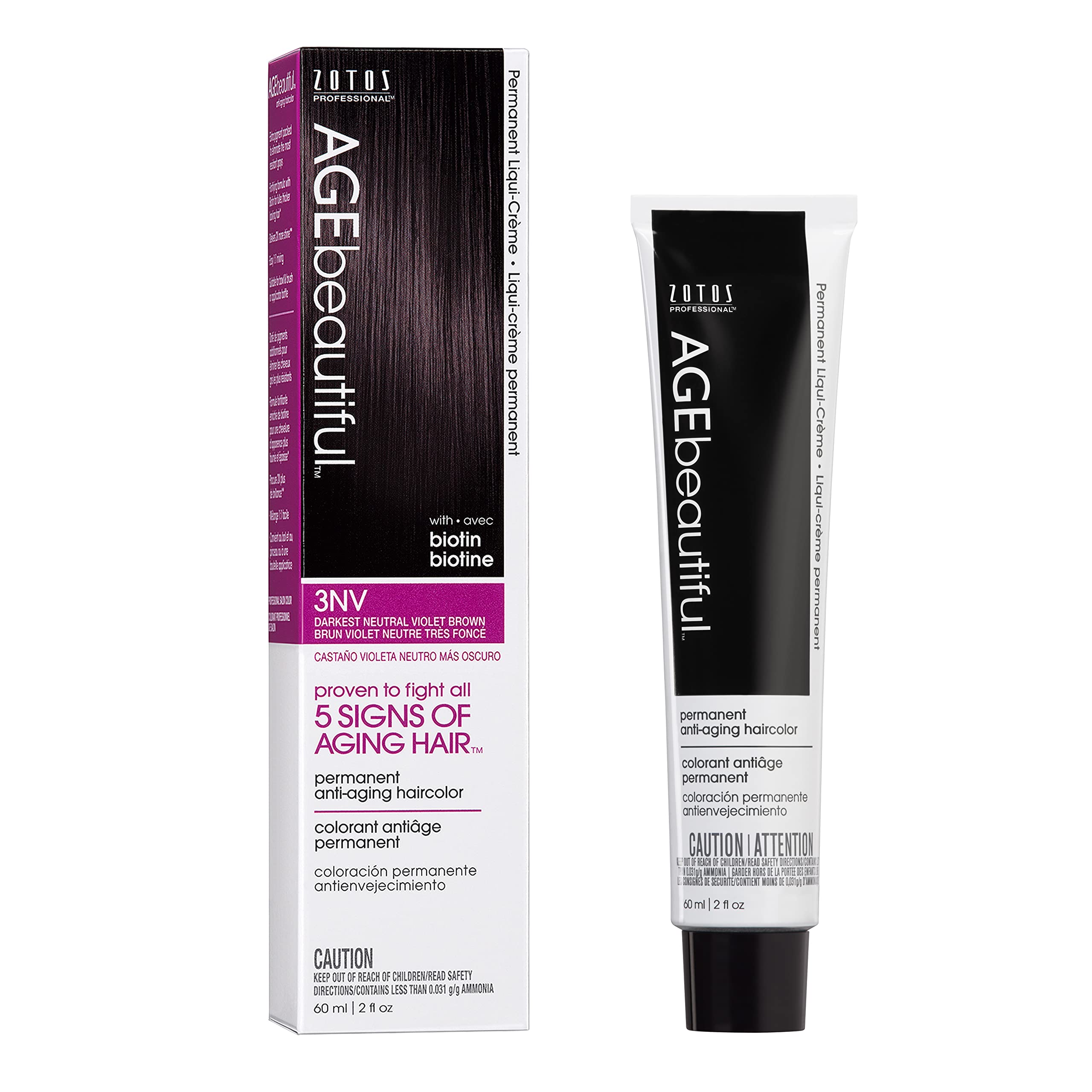 Tinte De Pelo Age Beautiful Liqui Creme 3nv Darkest Neutral Violet - Venta Internacional.