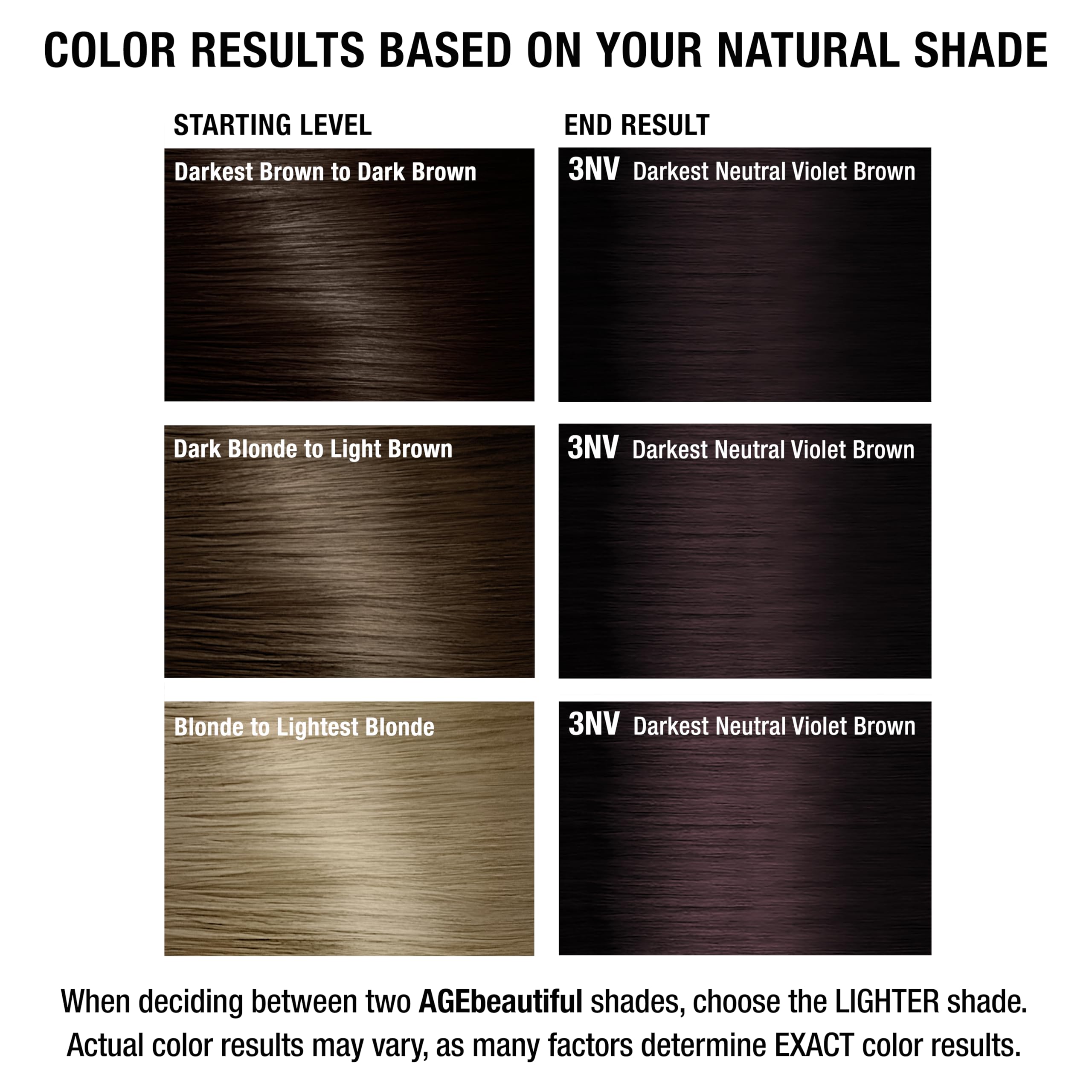 Foto 8 pulgar | Tinte De Pelo Age Beautiful Liqui Creme 3nv Darkest Neutral Violet - Venta Internacional.