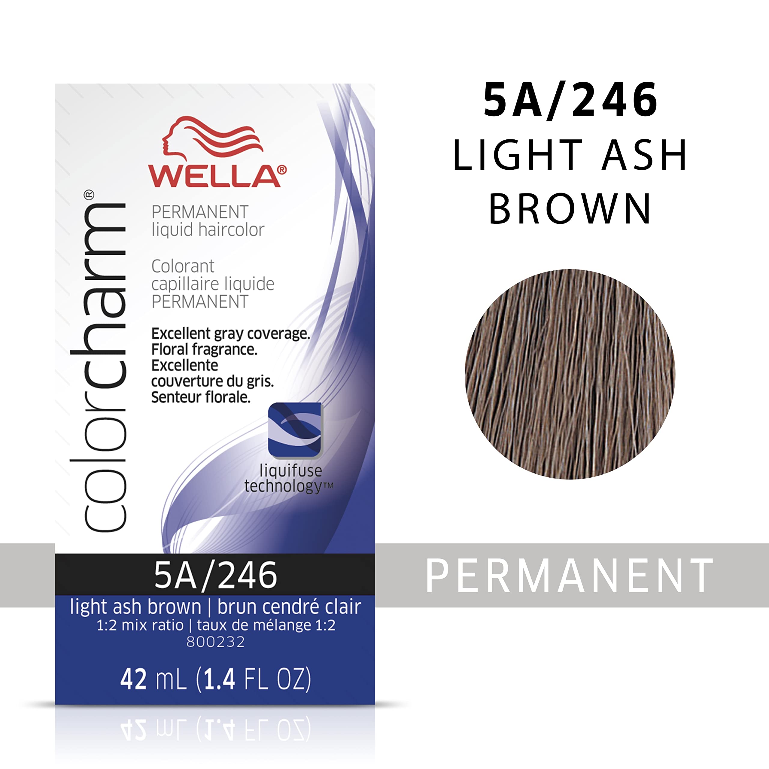 Foto 3 pulgar | Tinte De Pelo Wella Color Charm Permanent 5a, Marrón Ceniza Claro, 40 Ml - Venta Internacional.