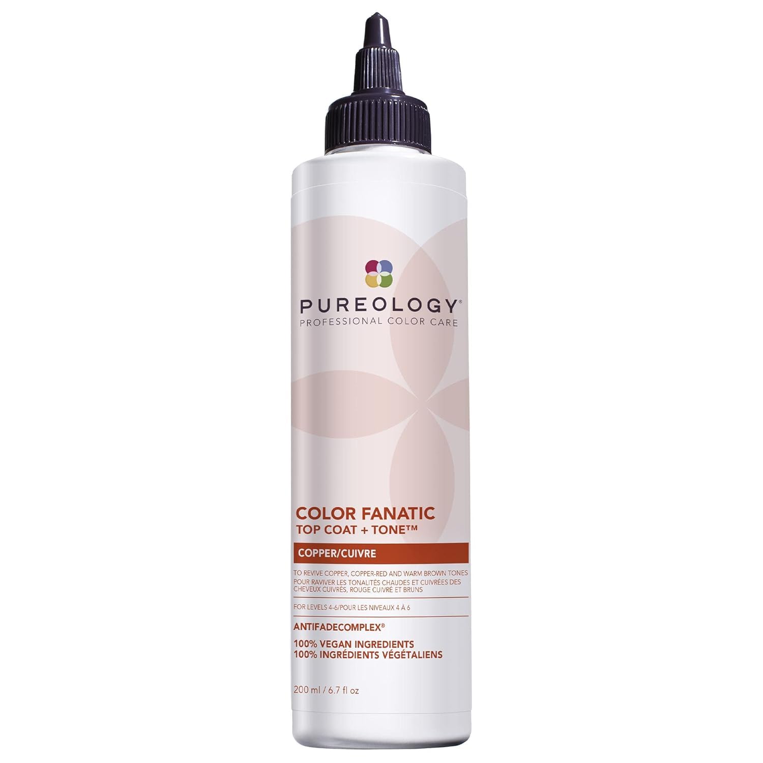 Tónico Para El Cabello Pureology Color Fanatic Top Coat + Tone Copper, 200 Ml - Venta Internacional.