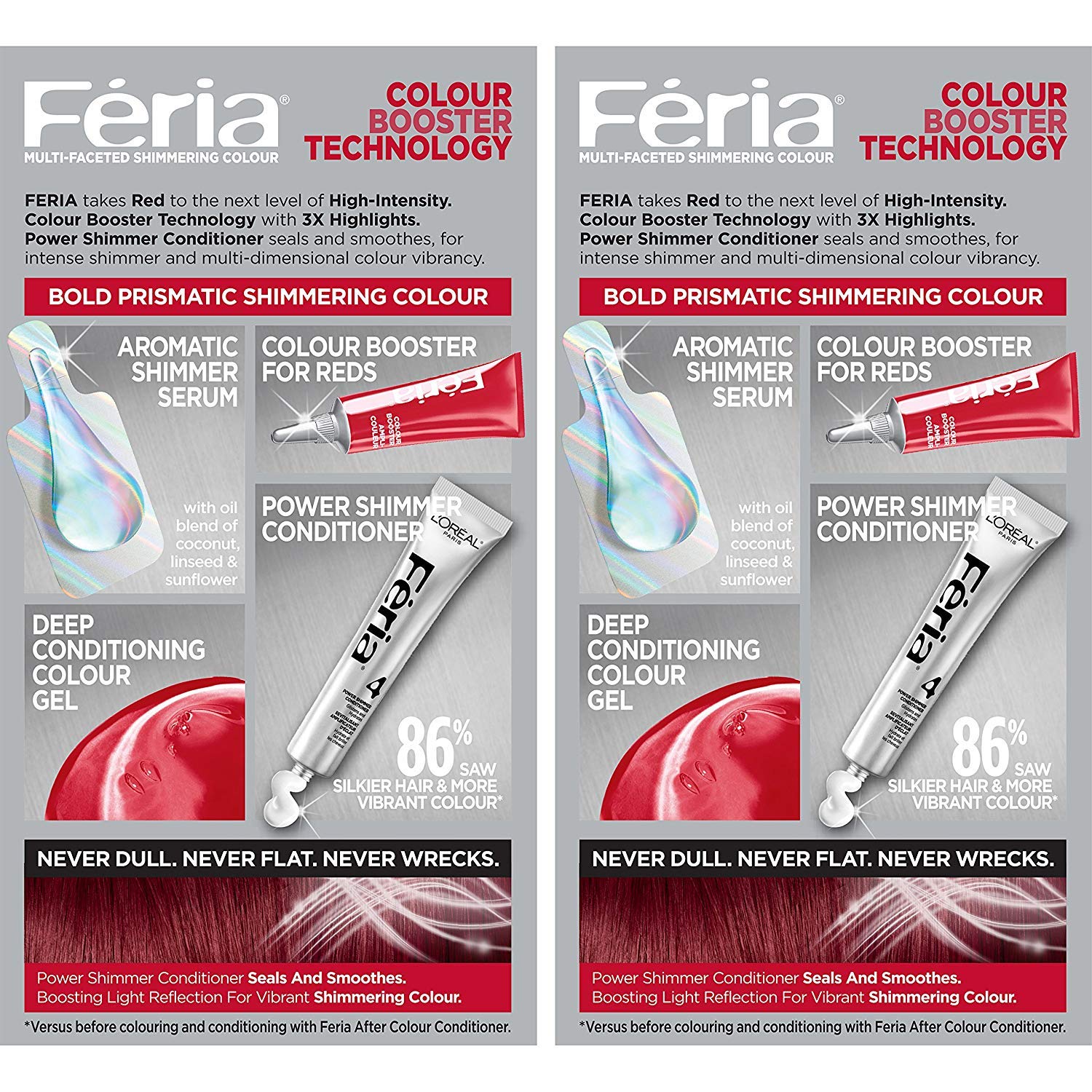 Foto 3 pulgar | Kit De Tintes Para El Cabello L'oreal Paris Feria R57 Intense Medium Auburn X2 - Venta Internacional.