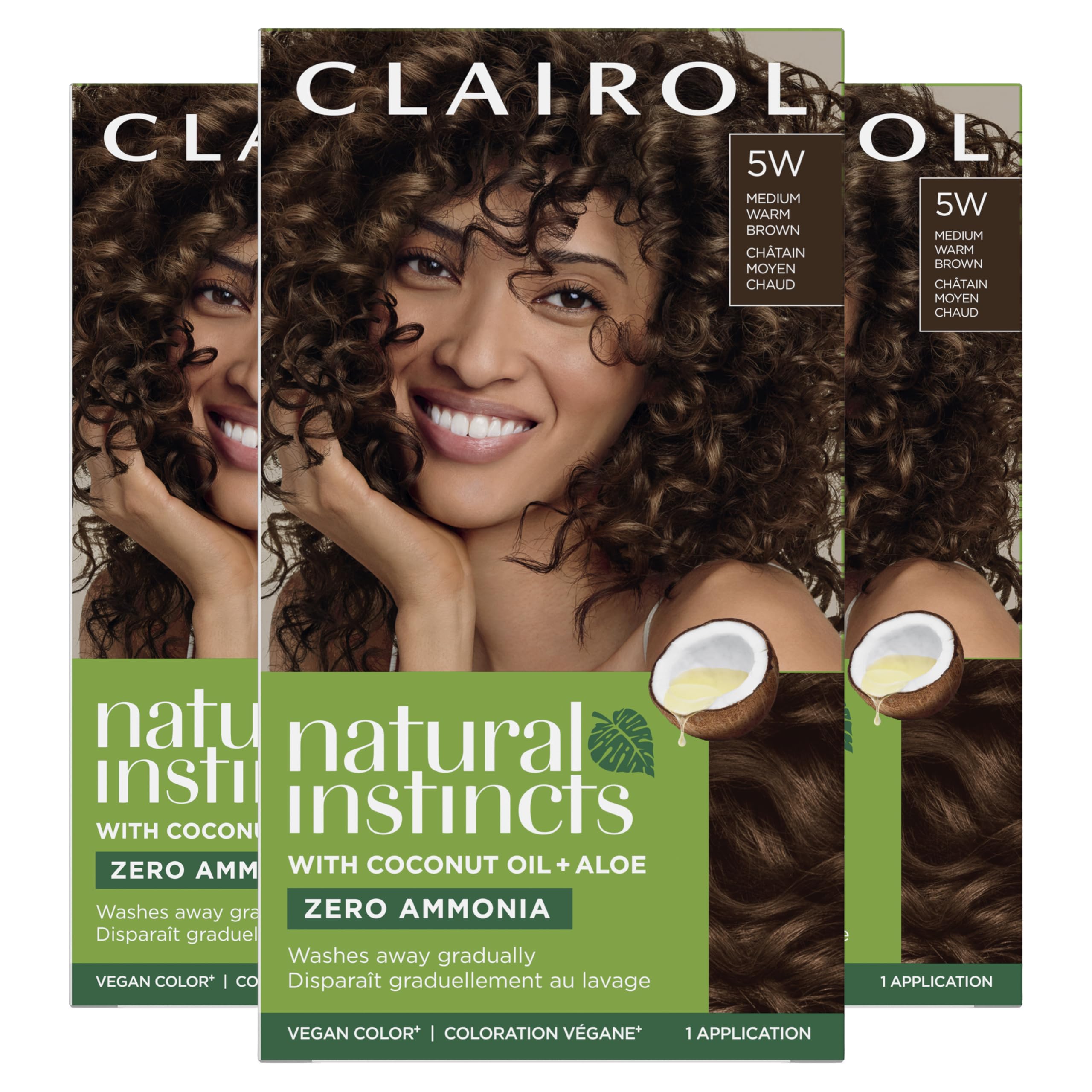 Foto 2 pulgar | Tinte De Pelo Clairol Natural Instincts 5 W, Marrón Cálido Medio, X3 - Venta Internacional.