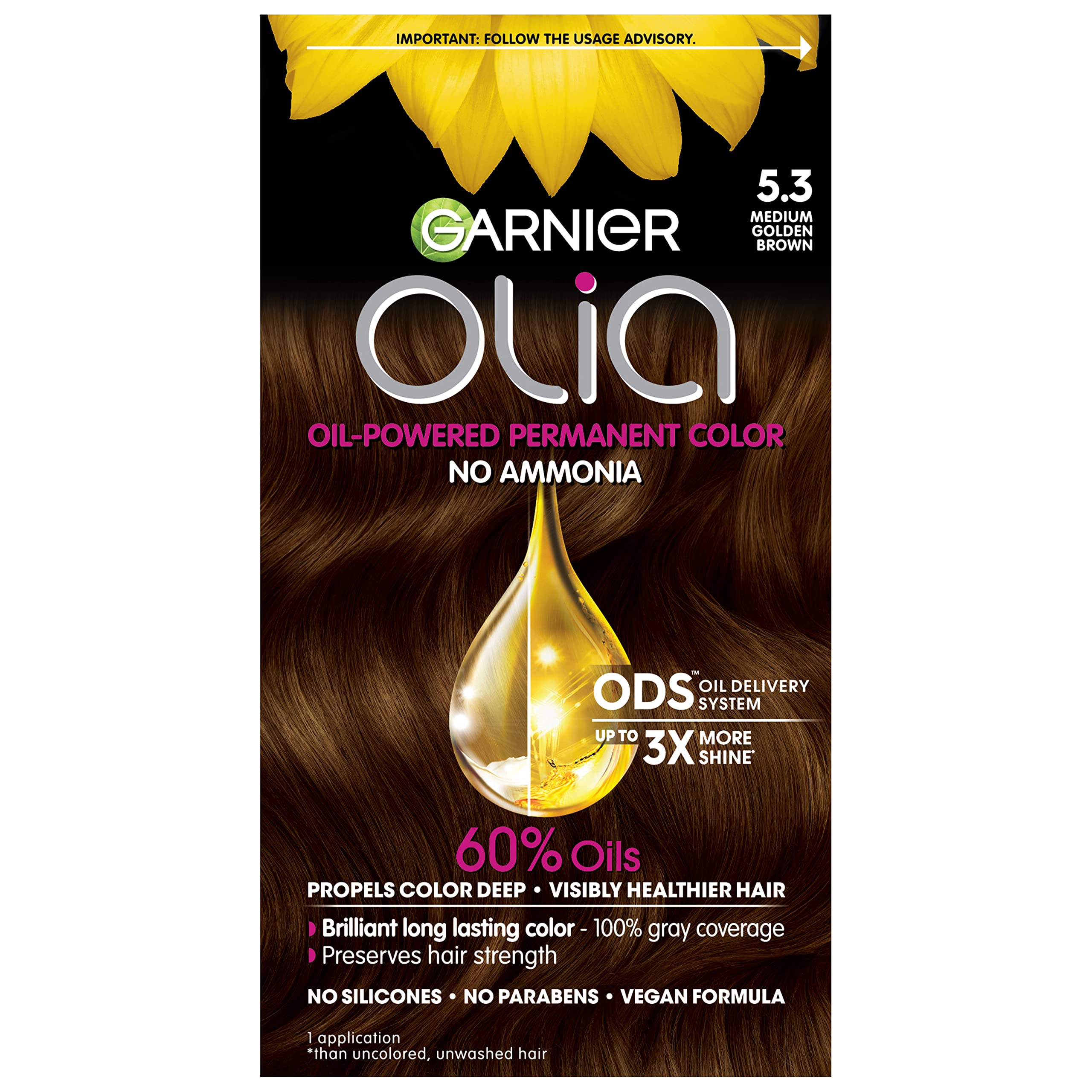 Tinte De Pelo Garnier Olia Ammonia-free 5.3 Medium Golden Brown - Venta Internacional.