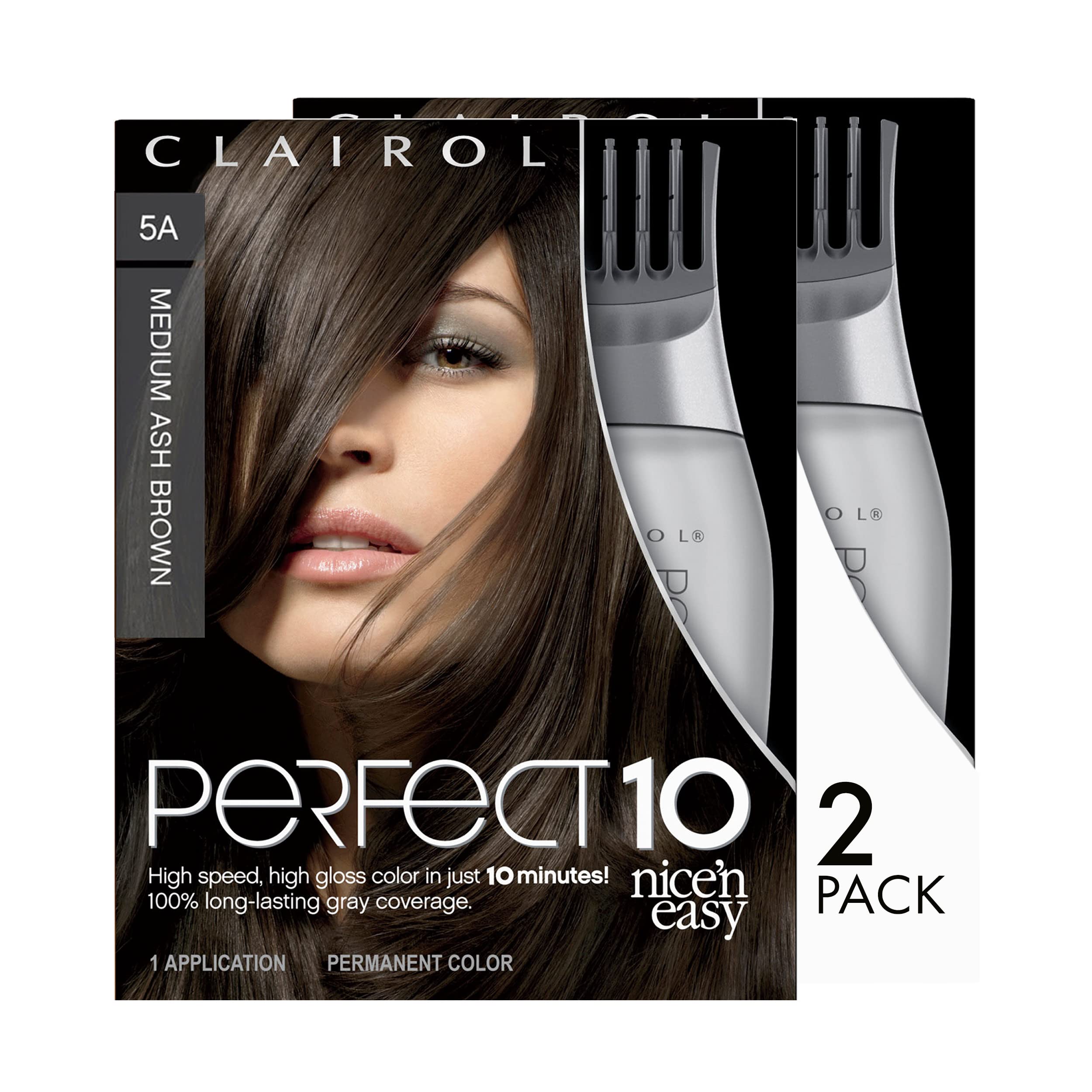 Foto 2 pulgar | Tinte Para El Cabello Clairol Nice'n Easy Perfect 10 5a Medium Ash Brown - Venta Internacional.