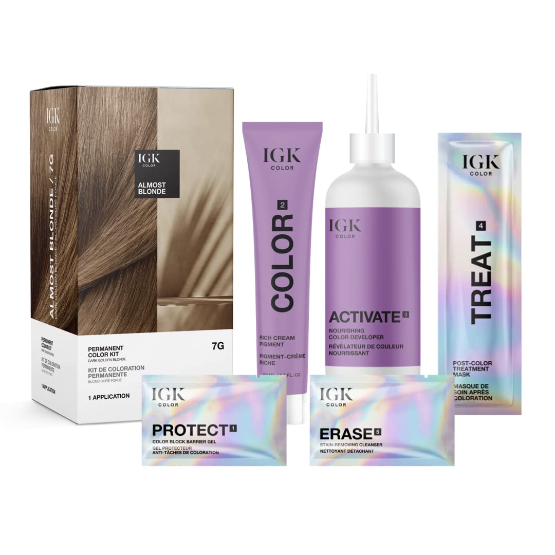 Foto 3 pulgar | Kit De Coloración De Cabello Igk Almost Blonde, Rubio Dorado Oscuro, 7 G, 140 Ml - Venta Internacional.