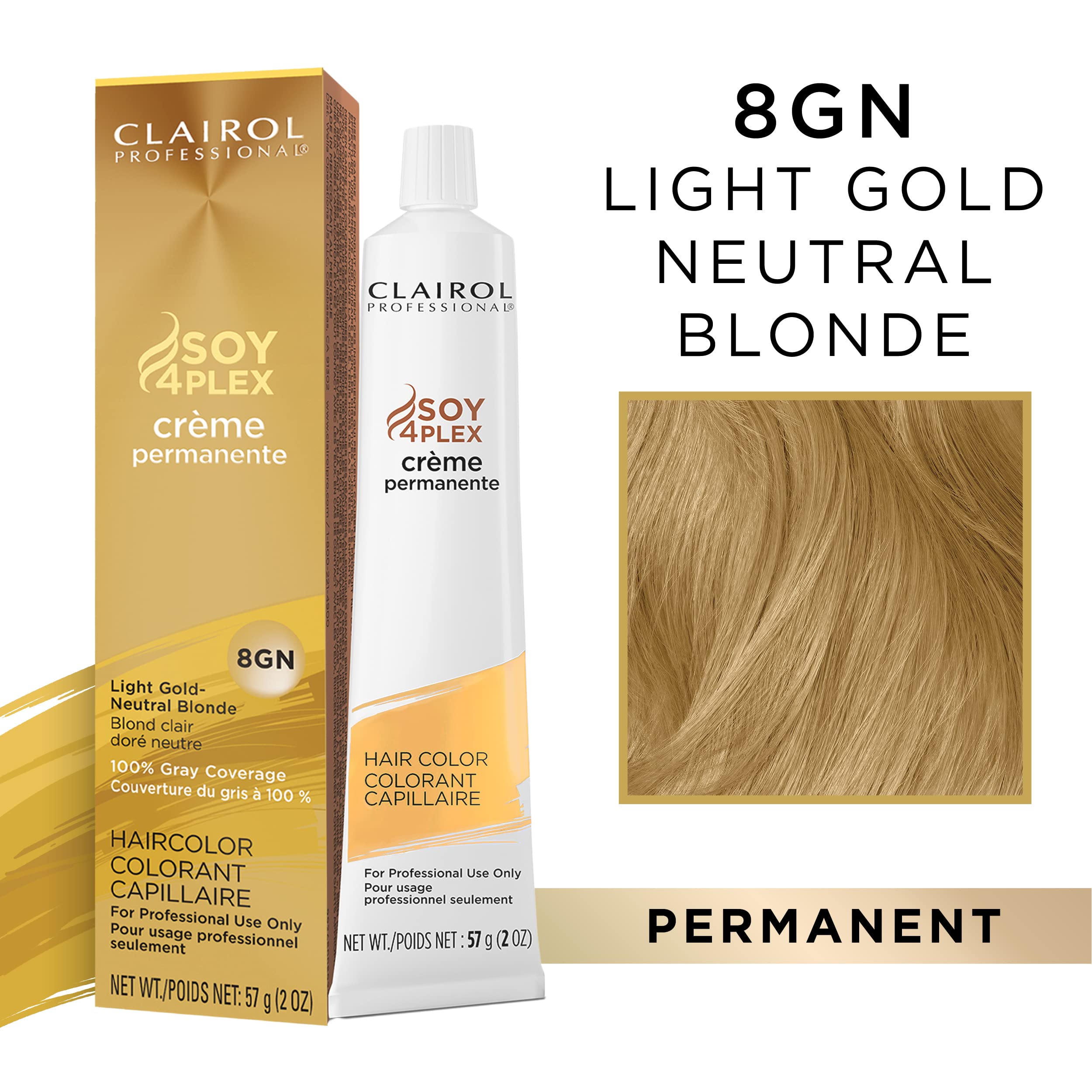 Foto 3 pulgar | Tinte De Pelo Clairol Professional Permanent Creme 8gn Light Gold - Venta Internacional.