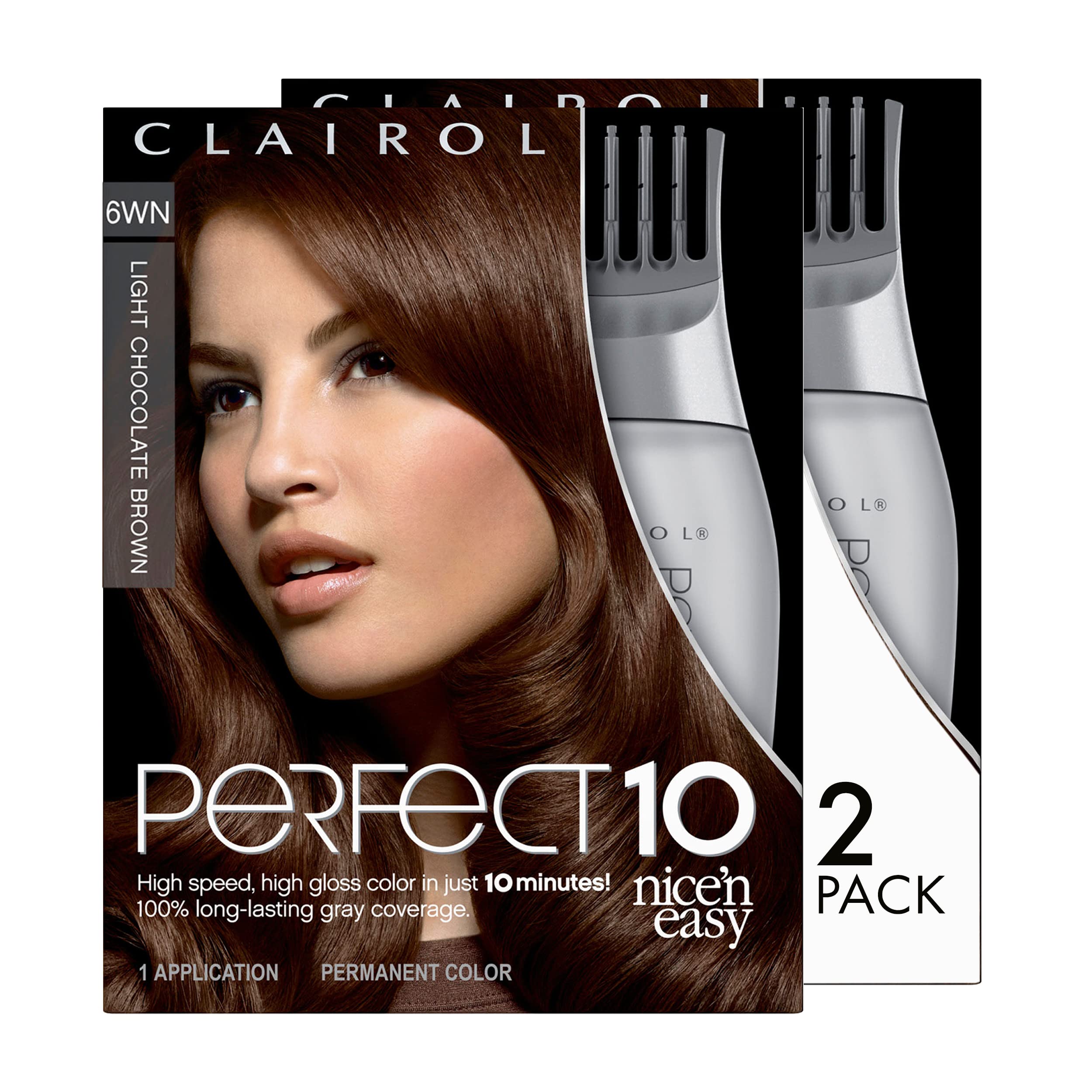 Foto 2 pulgar | Tinte Para El Cabello Clairol Nice'n Easy Perfect 10 6wn Light Chocolate - Venta Internacional.