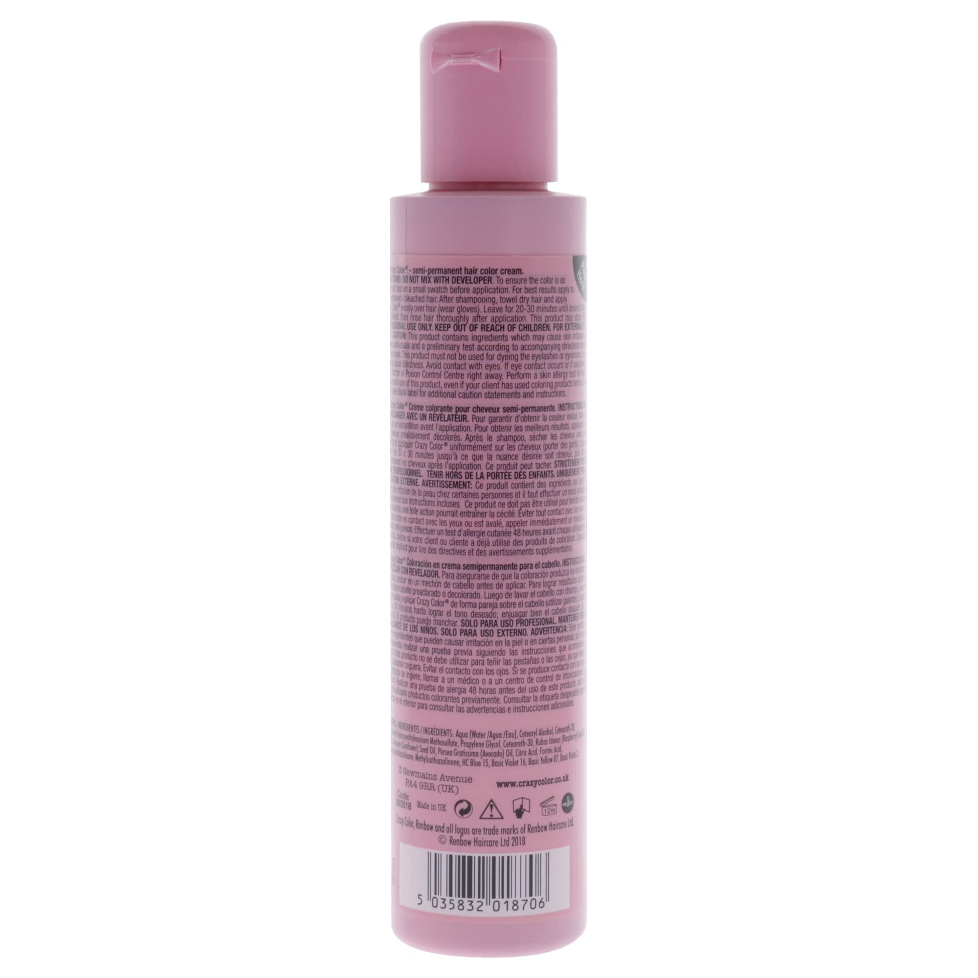 Foto 2 | Tinte De Pelo Crazy Color Salon Pro 62, Color Morado Intenso, 150 Ml, Para Mujer - Venta Internacional.