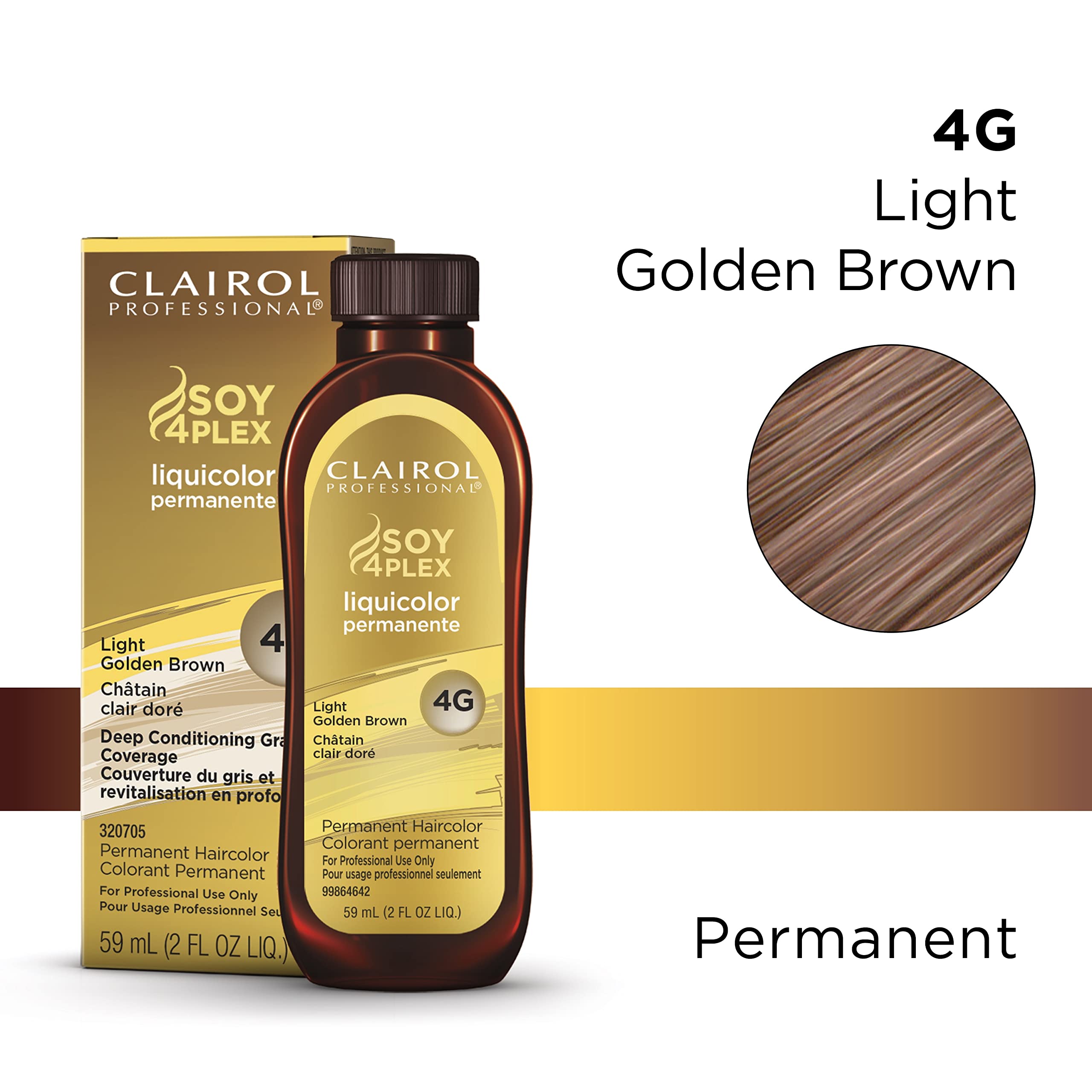Foto 3 pulgar | Tinte De Pelo Clairol Professional Permanent, 4 G, Marrón Dorado Claro - Venta Internacional.